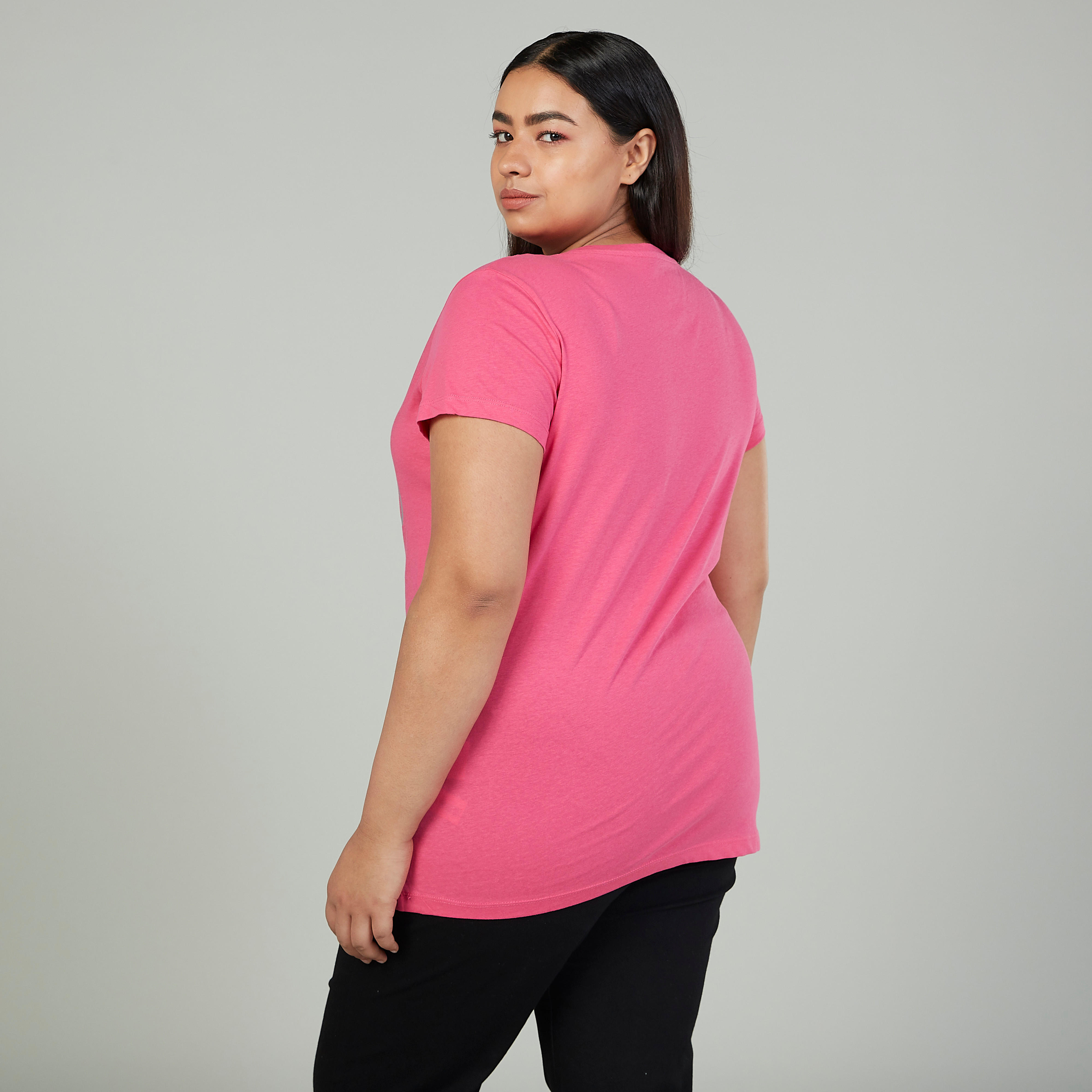 Printed T-shirt with Round Neck and Short Sleeves-women-clothing-tshirts-image-4