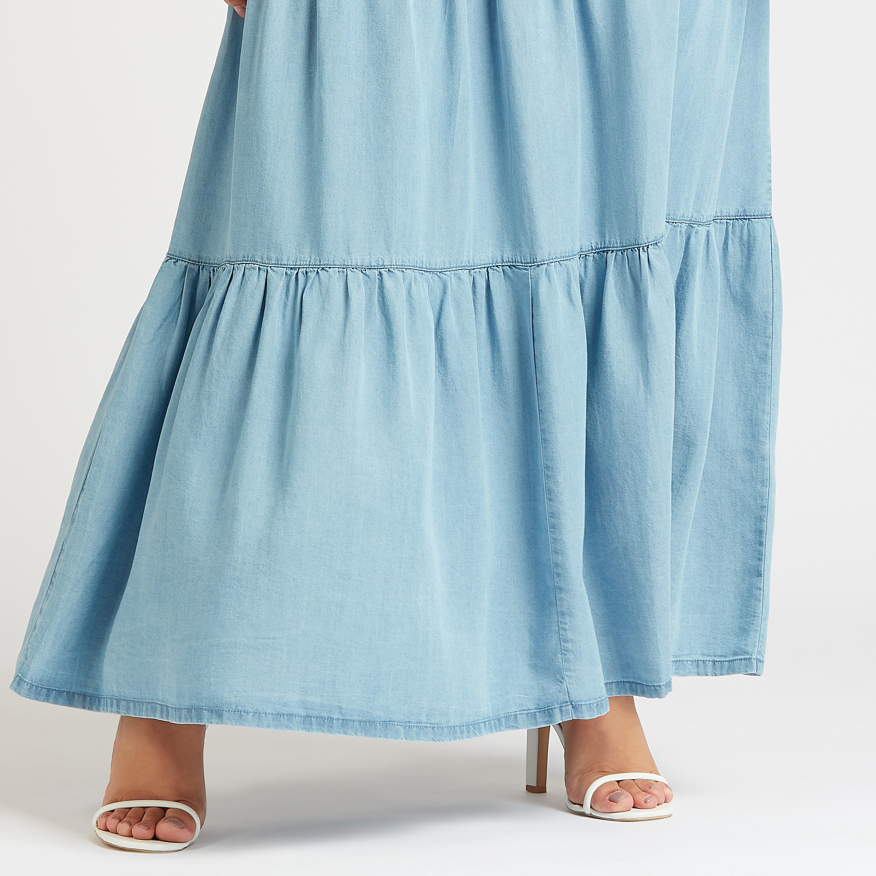 Solid Maxi A-line Skirt with Elasticised Waistband-women-clothing-bottoms-skirts-image-3