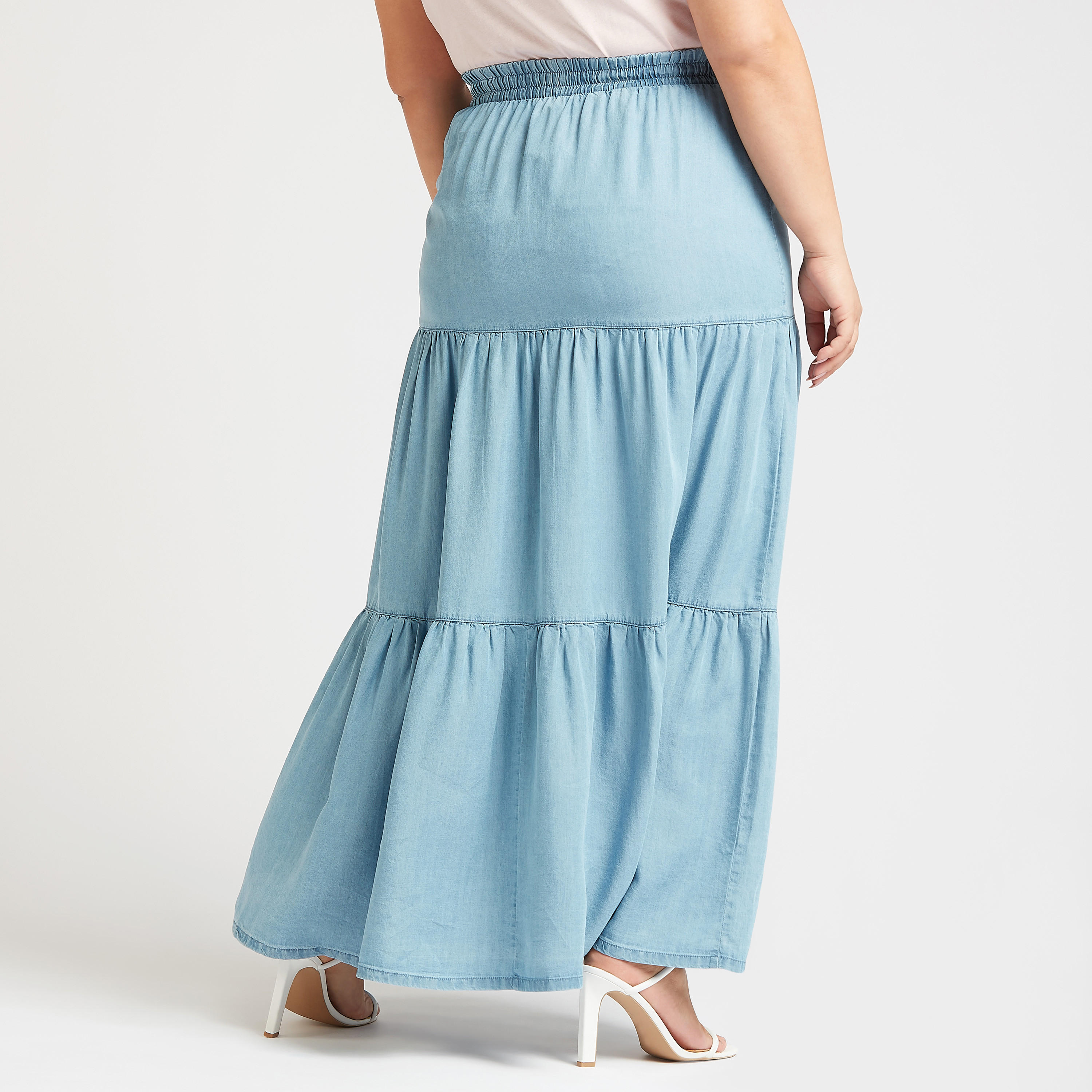 Solid Maxi A-line Skirt with Elasticised Waistband-women-clothing-bottoms-skirts-image-4
