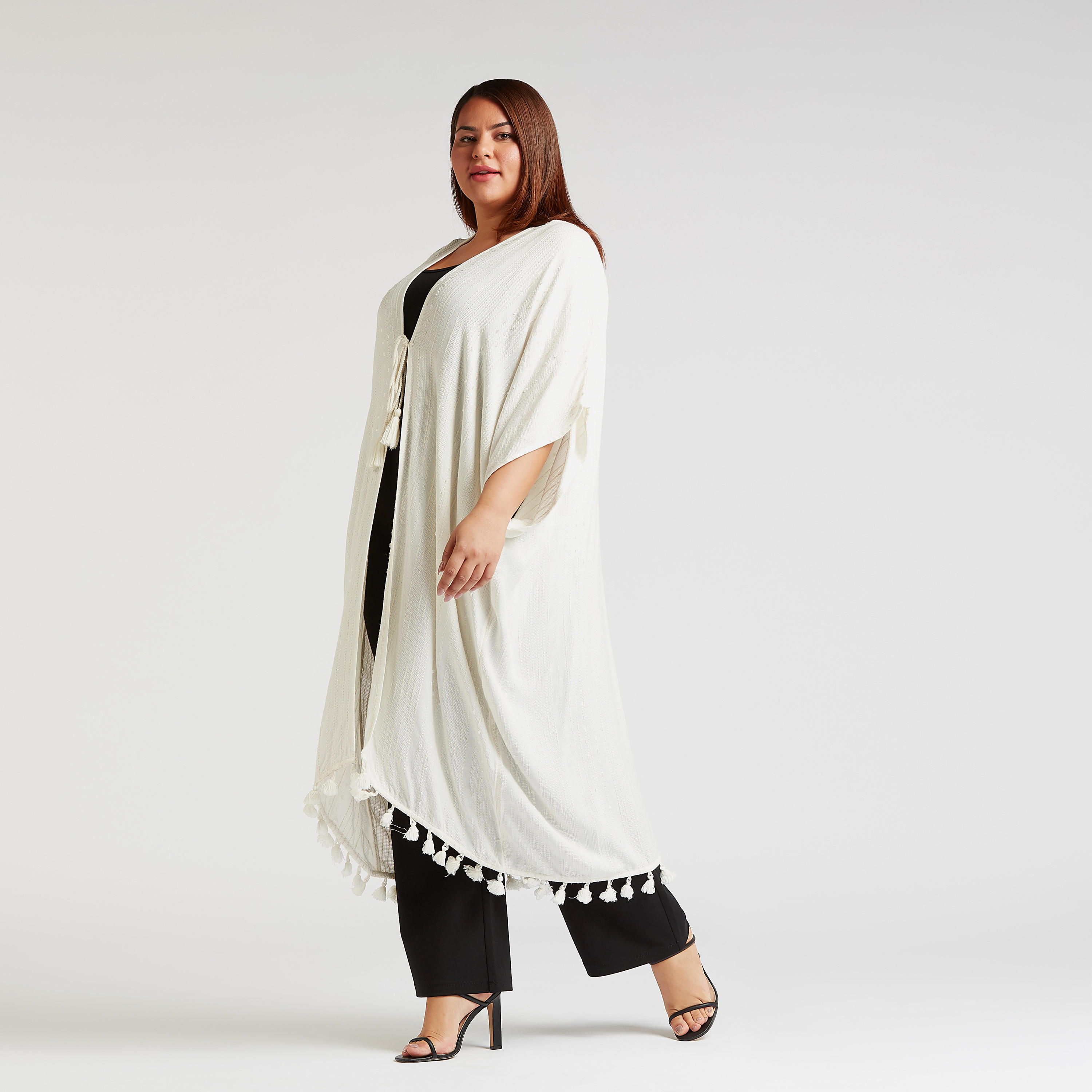 Textured Longline Jacket with Tassels and Tie Ups-women-winterwear-coatsandjackets-jackets-image-2