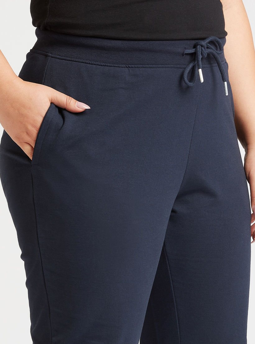 Full Length Solid Jog Pants with Pocket Detail and Drawstring-women-clothing-bottoms-joggers-image-3