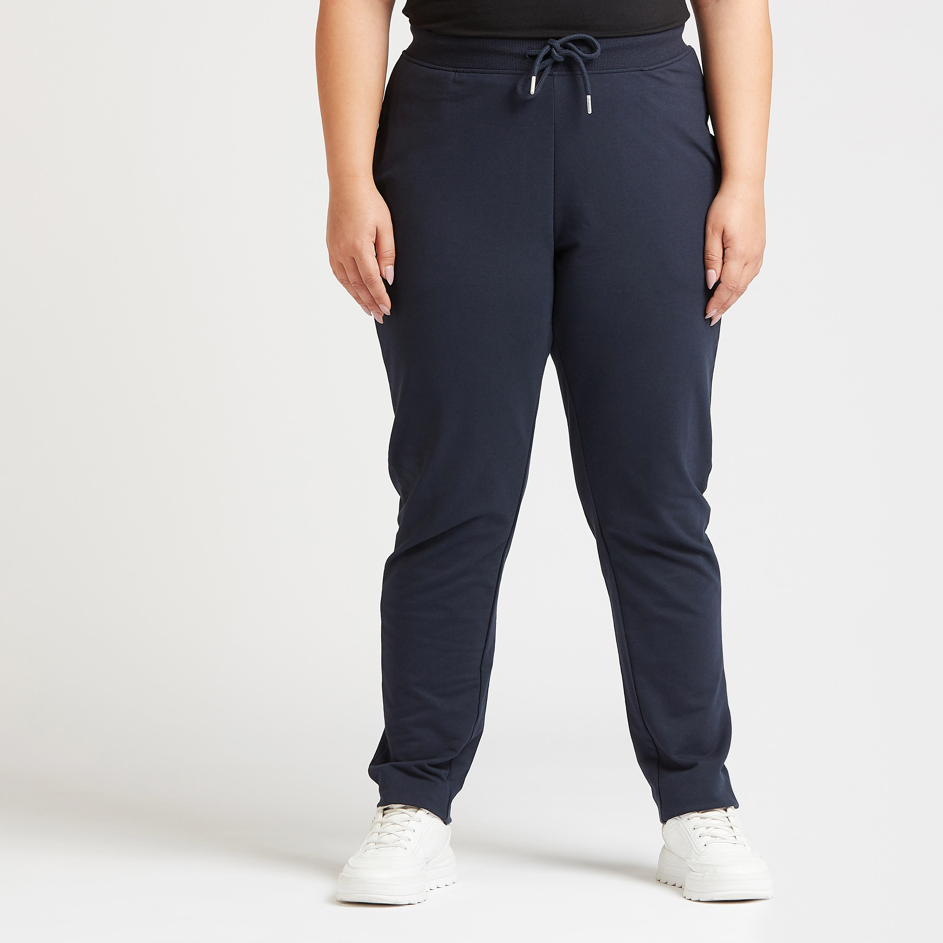 Full Length Solid Jog Pants with Pocket Detail and Drawstring-women-clothing-bottoms-joggers-image-5