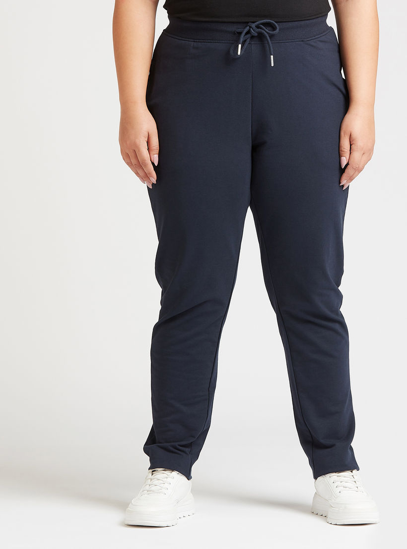 Full Length Solid Jog Pants with Pocket Detail and Drawstring-women-clothing-bottoms-joggers-image-5