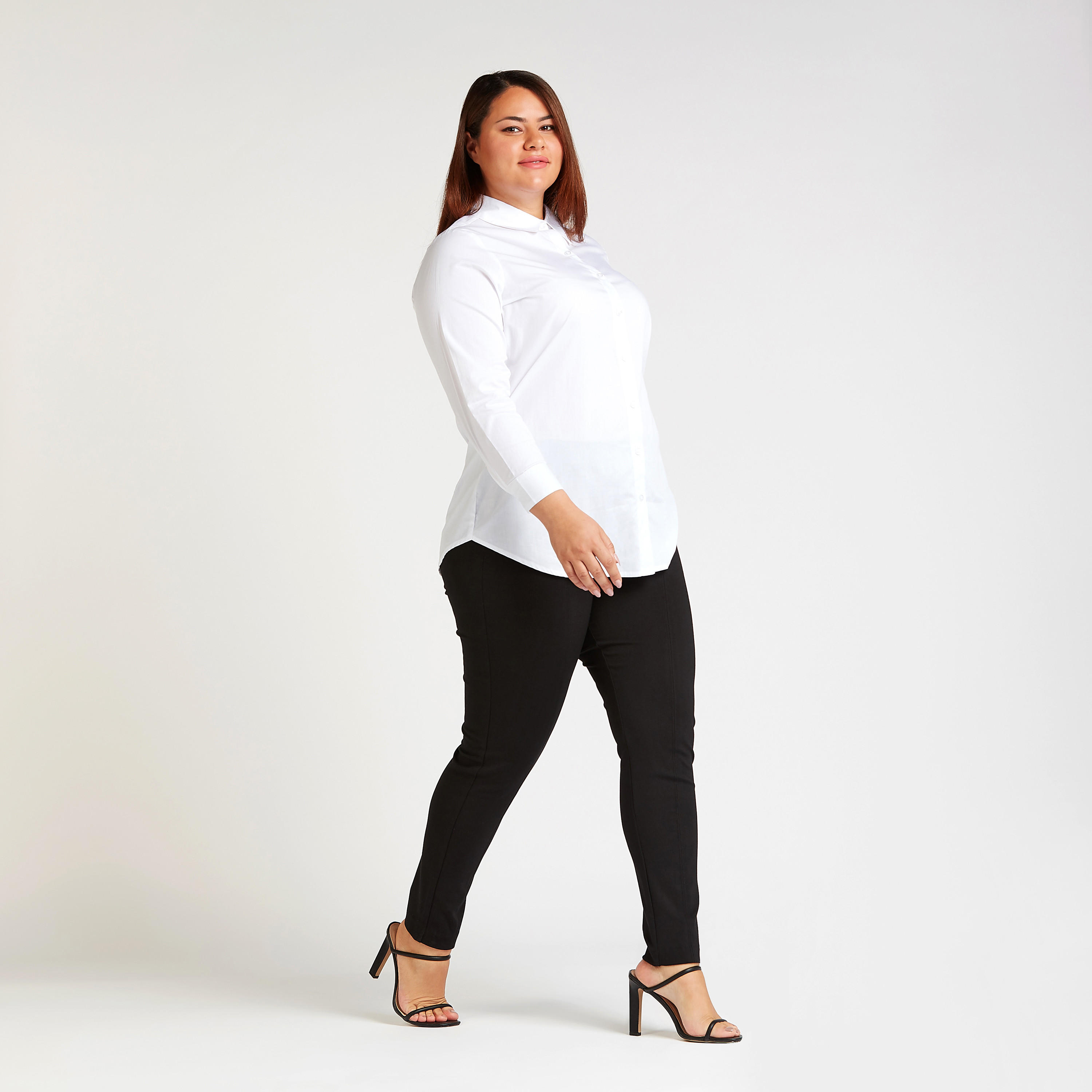 بنطلون ليقنز طويل سادة بخصر مطّاطي-women-clothing-bottoms-leggings-image-4