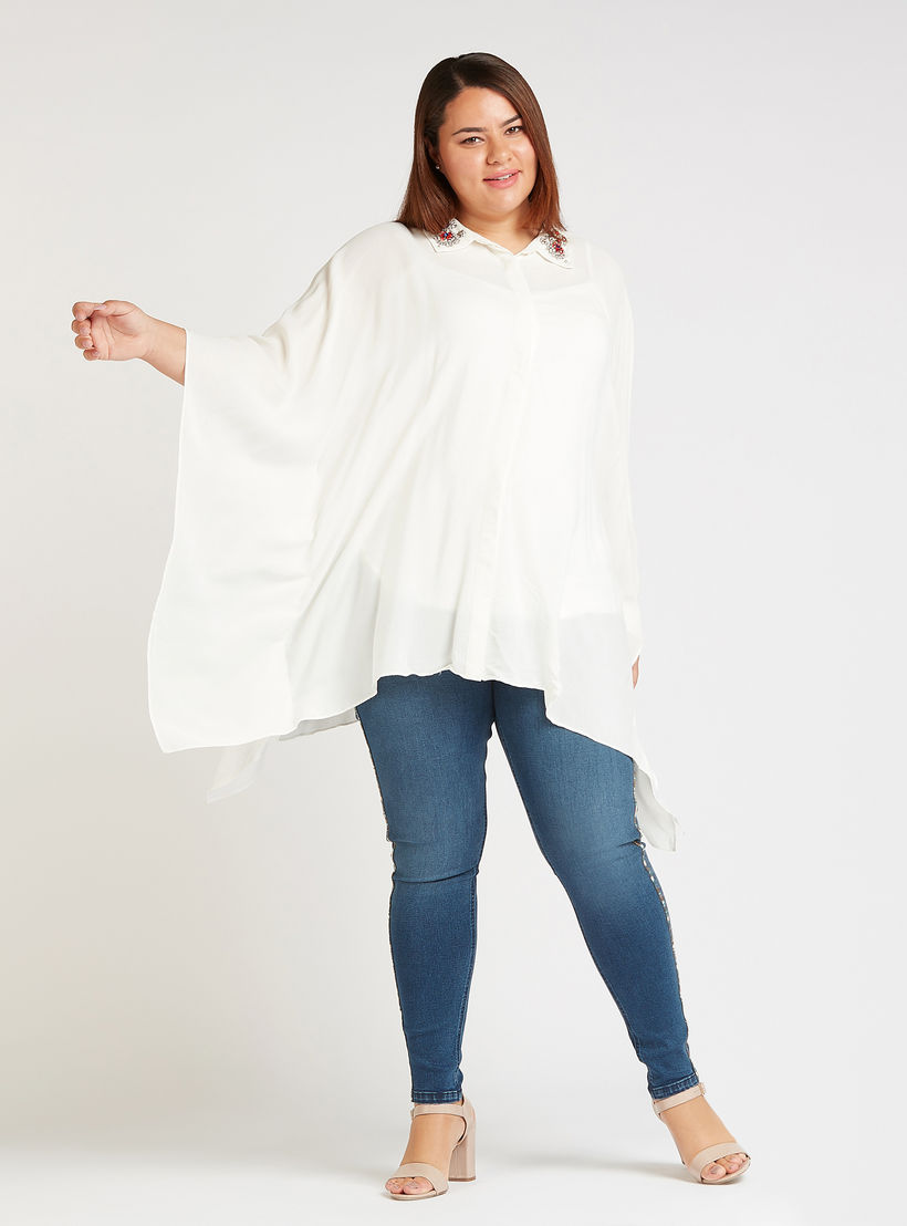 بنطلون جينز سكيني سادة بخصر متوسط الارتفاع بجيوب وزخارف-women-clothing-bottoms-jeans-image-2