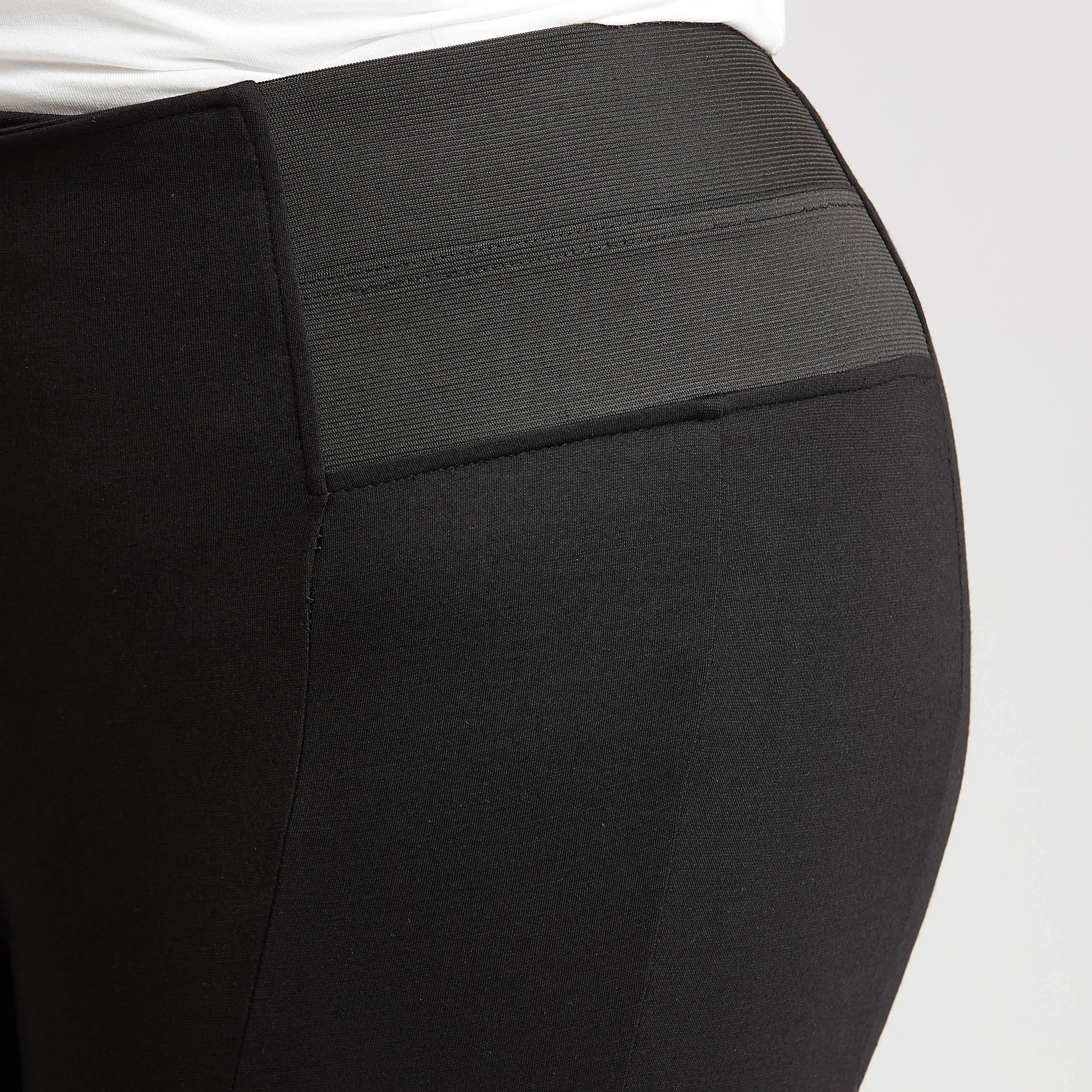 بنطلون ليقنز سادة بطول الكاحل بخصر مطّاطي-women-clothing-bottoms-leggings-image-3