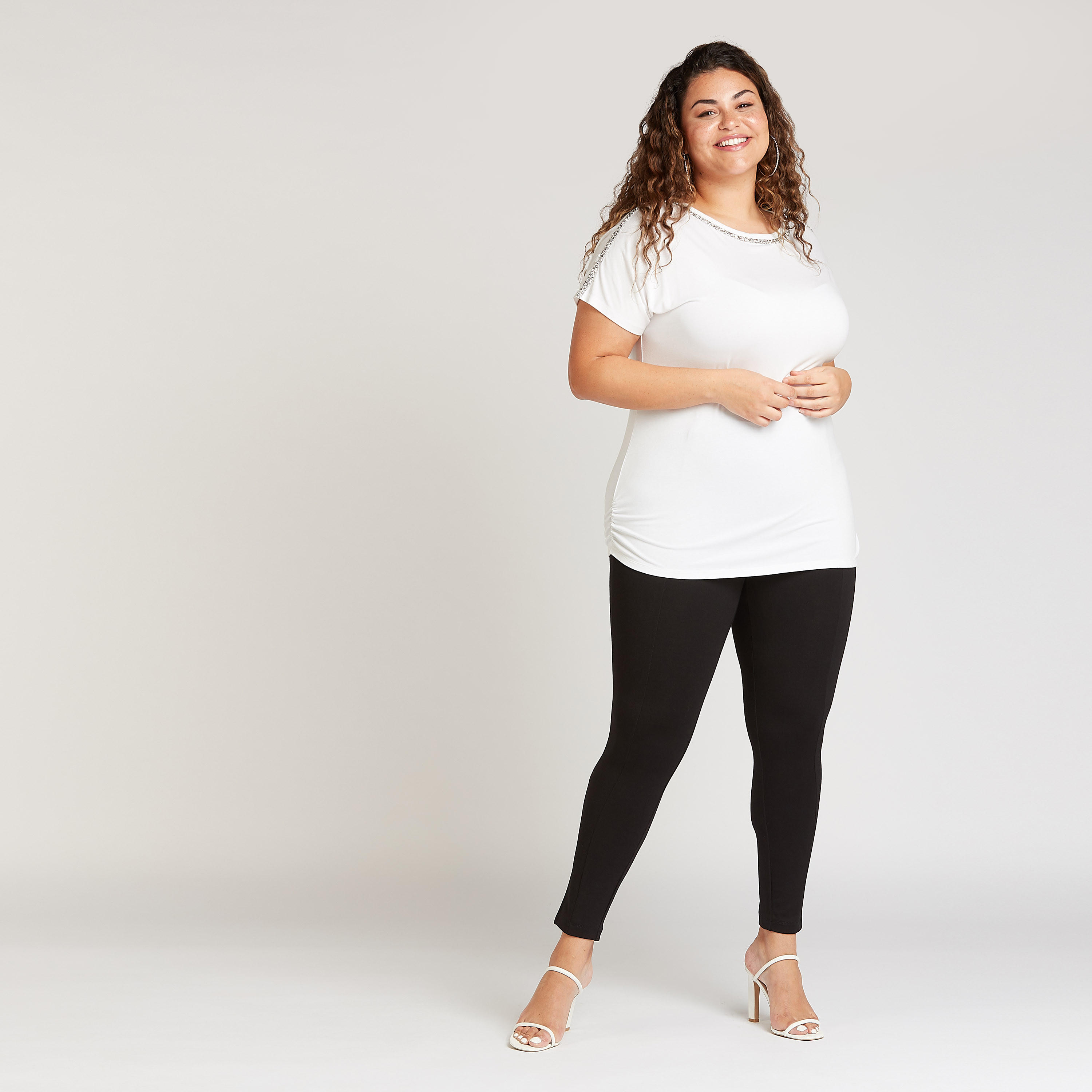 بنطلون ليقنز سادة بطول الكاحل بخصر مطّاطي-women-clothing-bottoms-leggings-image-5