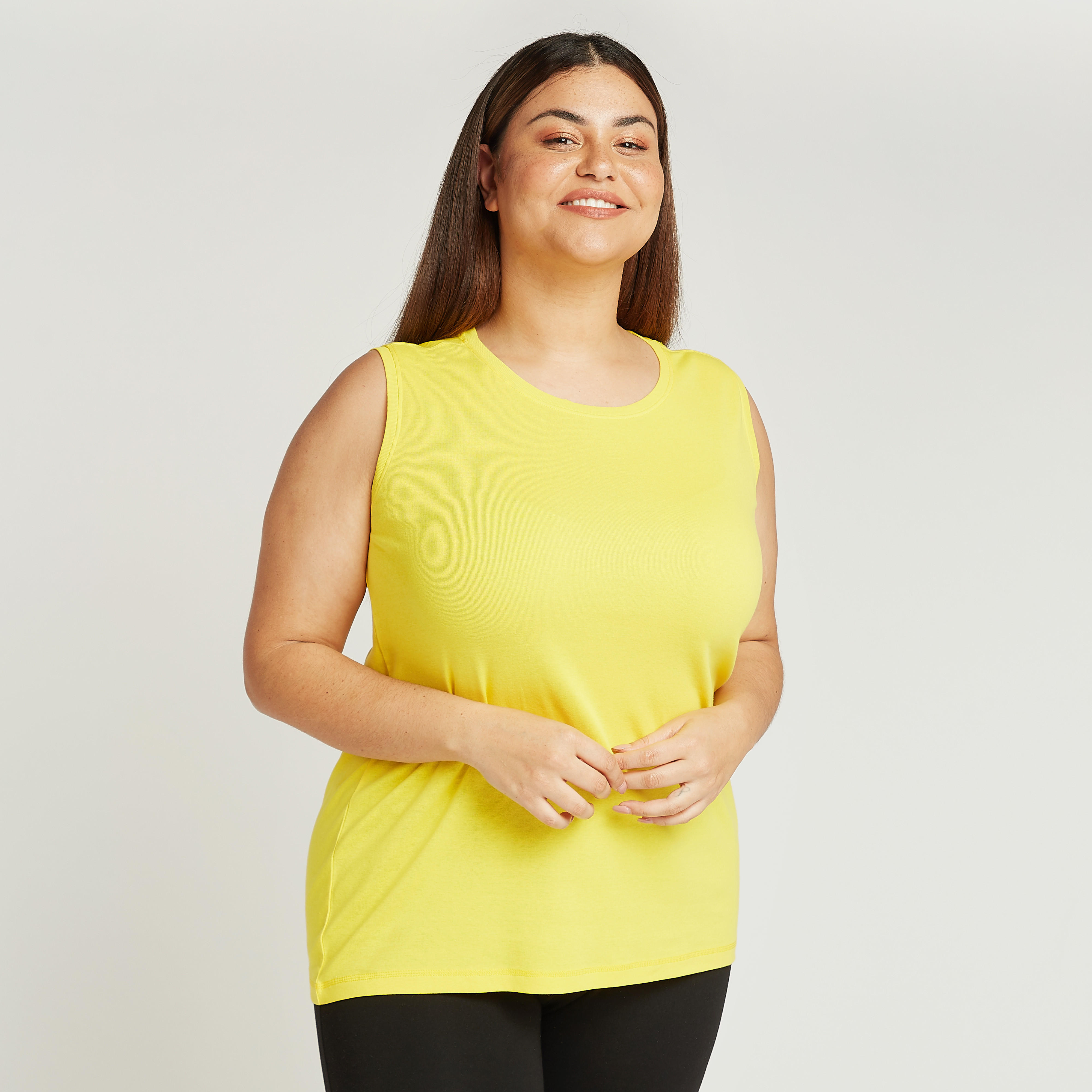 تيشيرت سادة دون أكمام بياقة مستديرة-women-clothing-tshirts-image-5