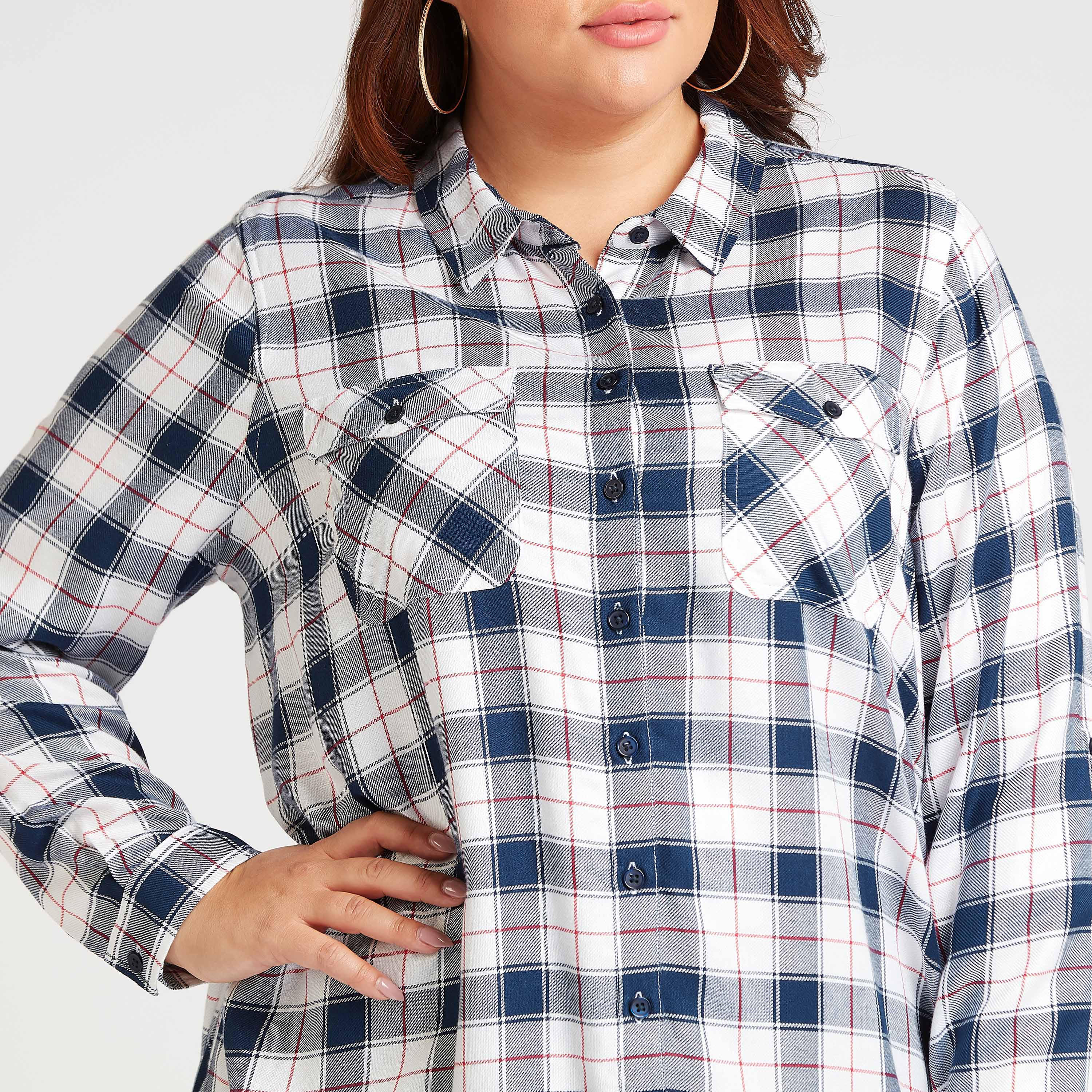 قميص كارهات بأكمام طويلة وجيوب بطيّة-women-clothing-shirtsandblouses-blouses-image-3