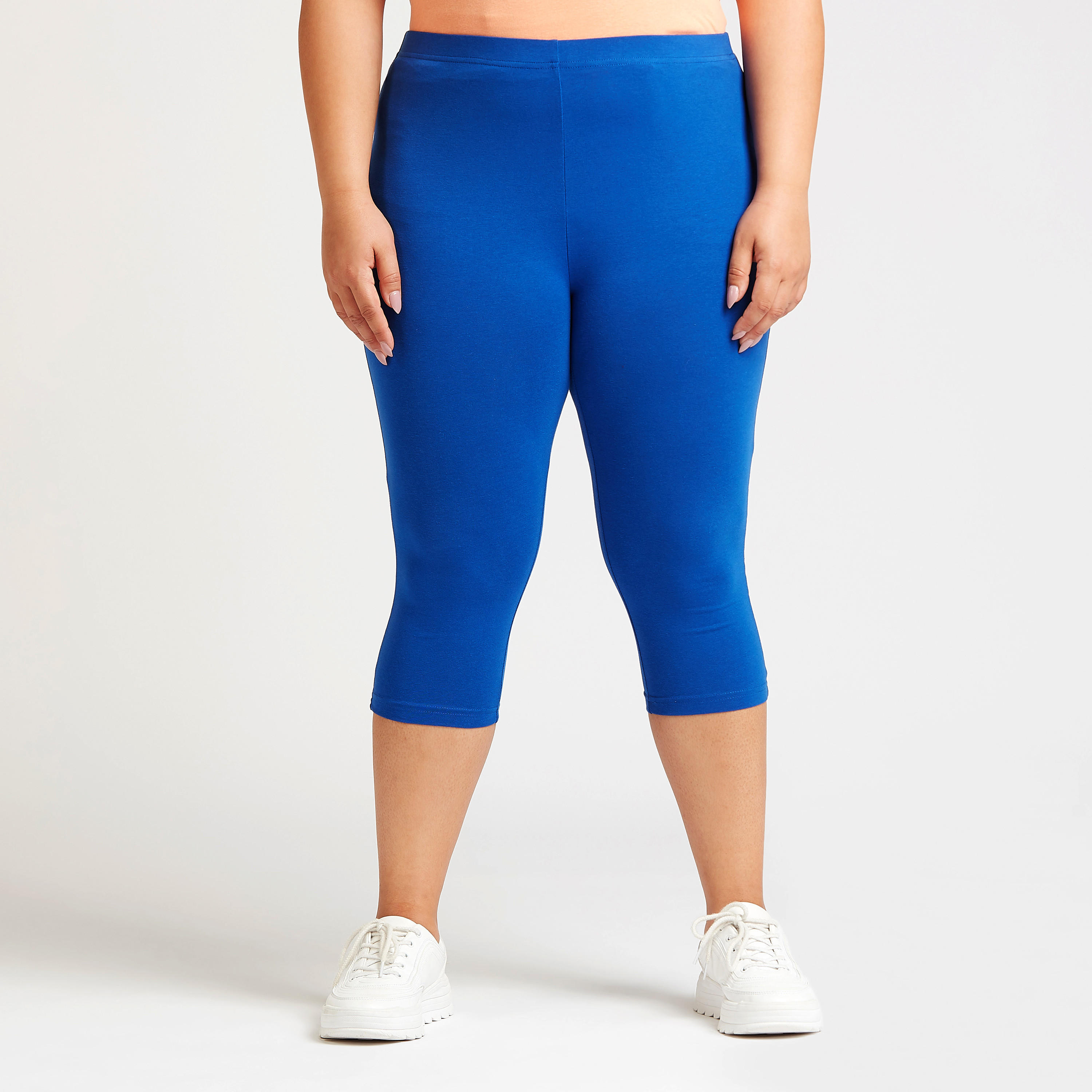 Solid 3/4 Leggings with Elasticised Waistband-women-clothing-bottoms-leggings-image-13
