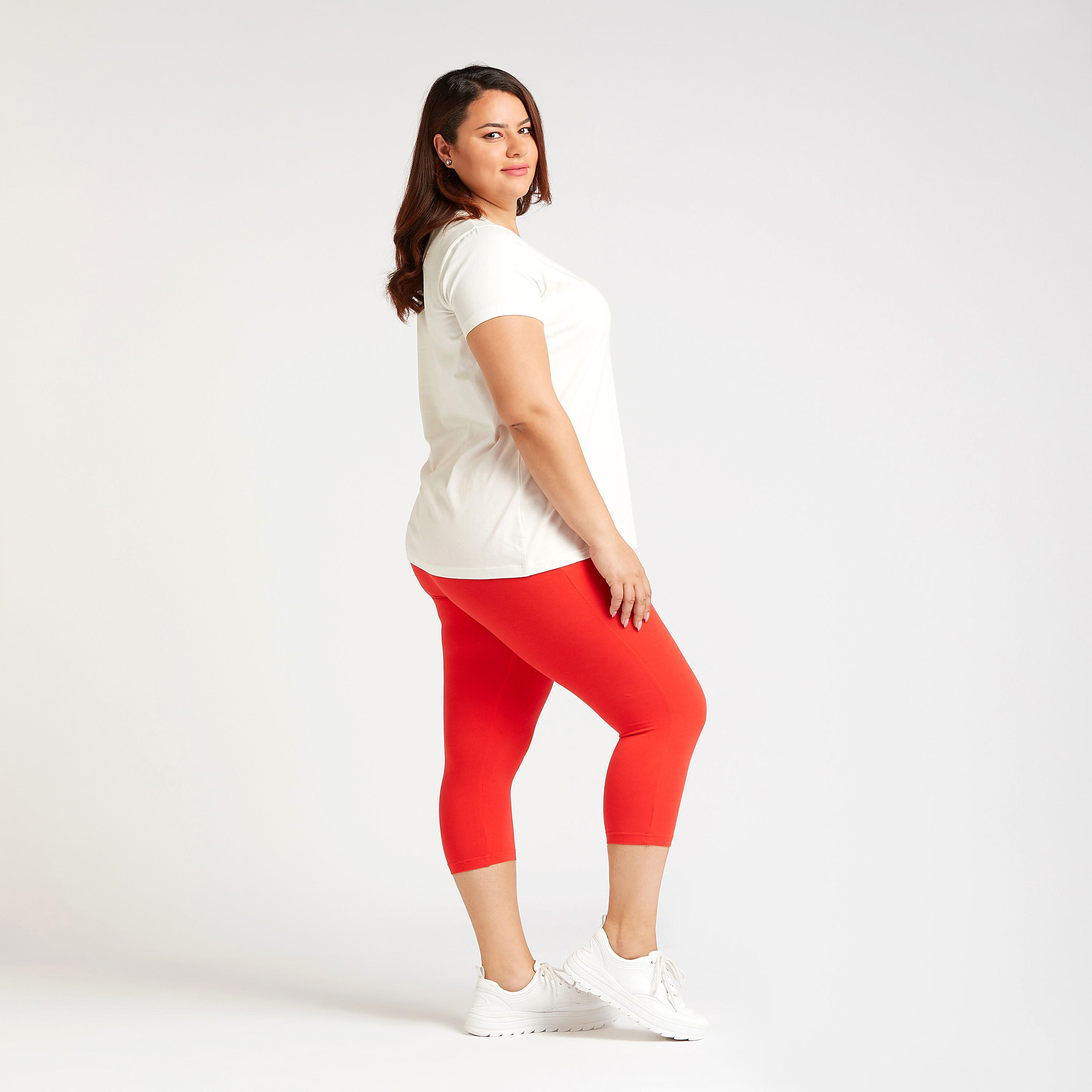 Solid 3/4 Leggings with Elasticised Waistband-women-clothing-bottoms-leggings-image-8
