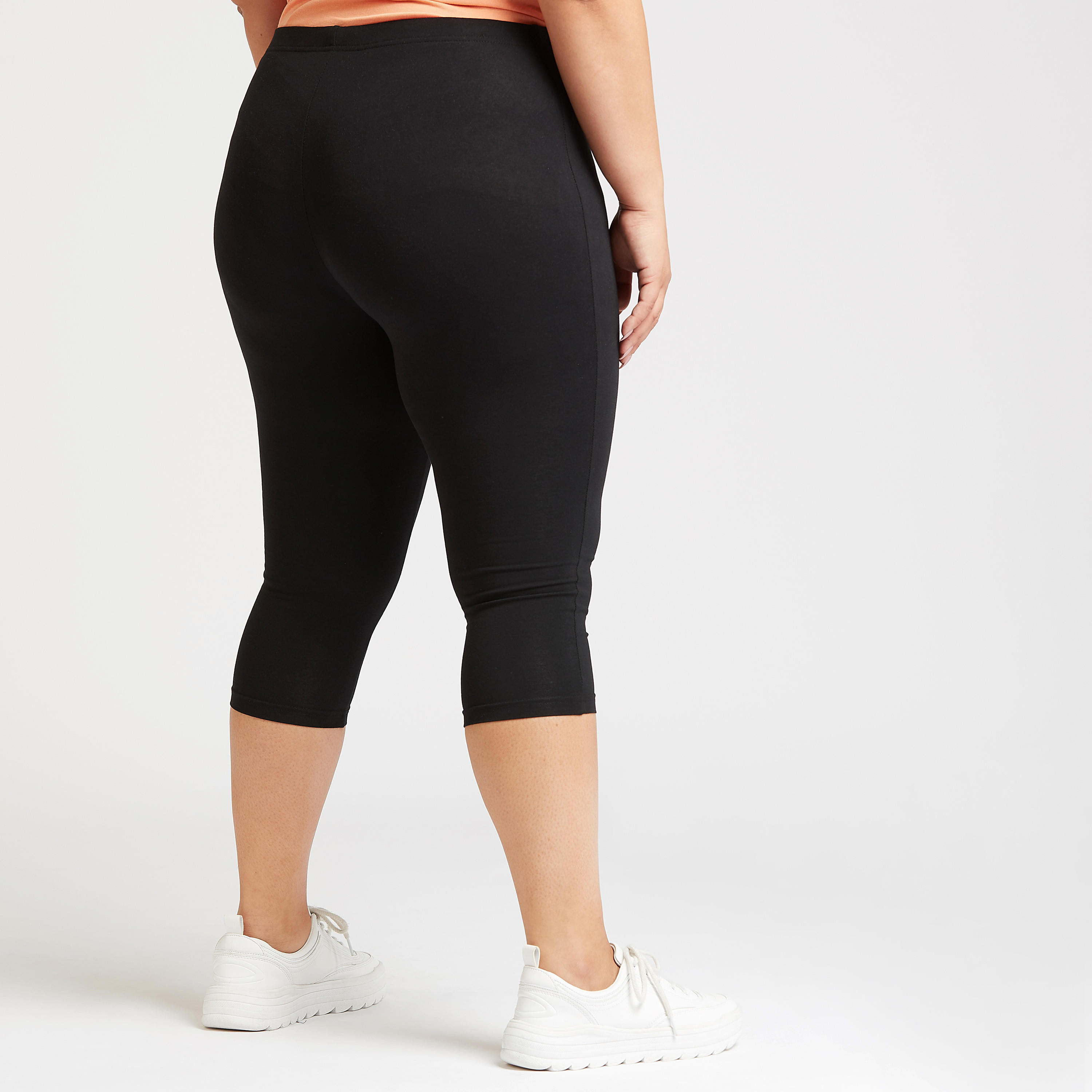 Solid 3/4 Leggings with Elasticised Waistband-women-clothing-bottoms-leggings-image-4