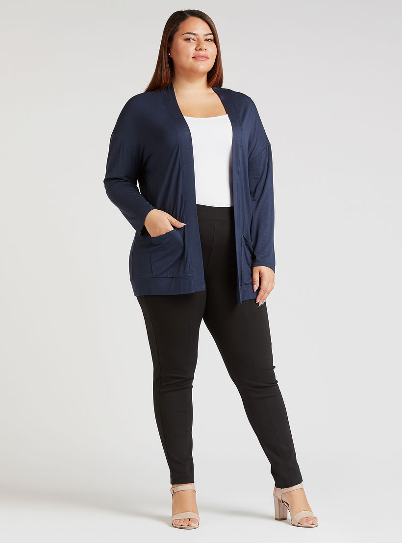 Solid Shrug with Long Sleeves-women-winterwear-cardigansandjumpers-cardigans-image-2