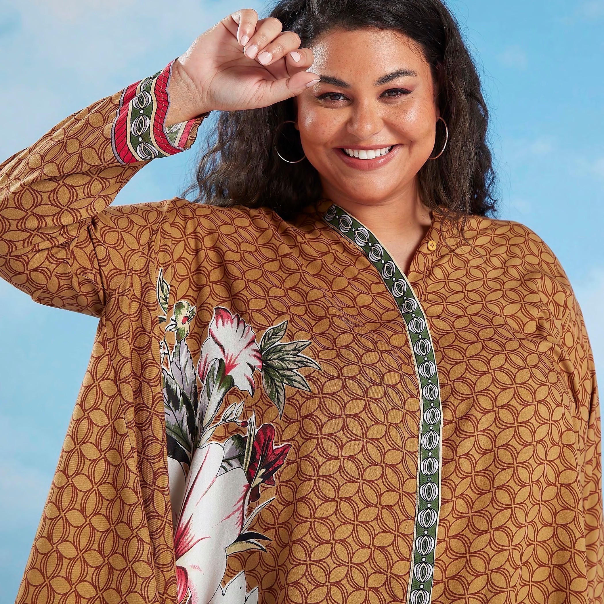 بلوزة بياقة ماندارين وأكمام طويلة وطبعات-women-clothing-shirtsandblouses-blouses-image-3