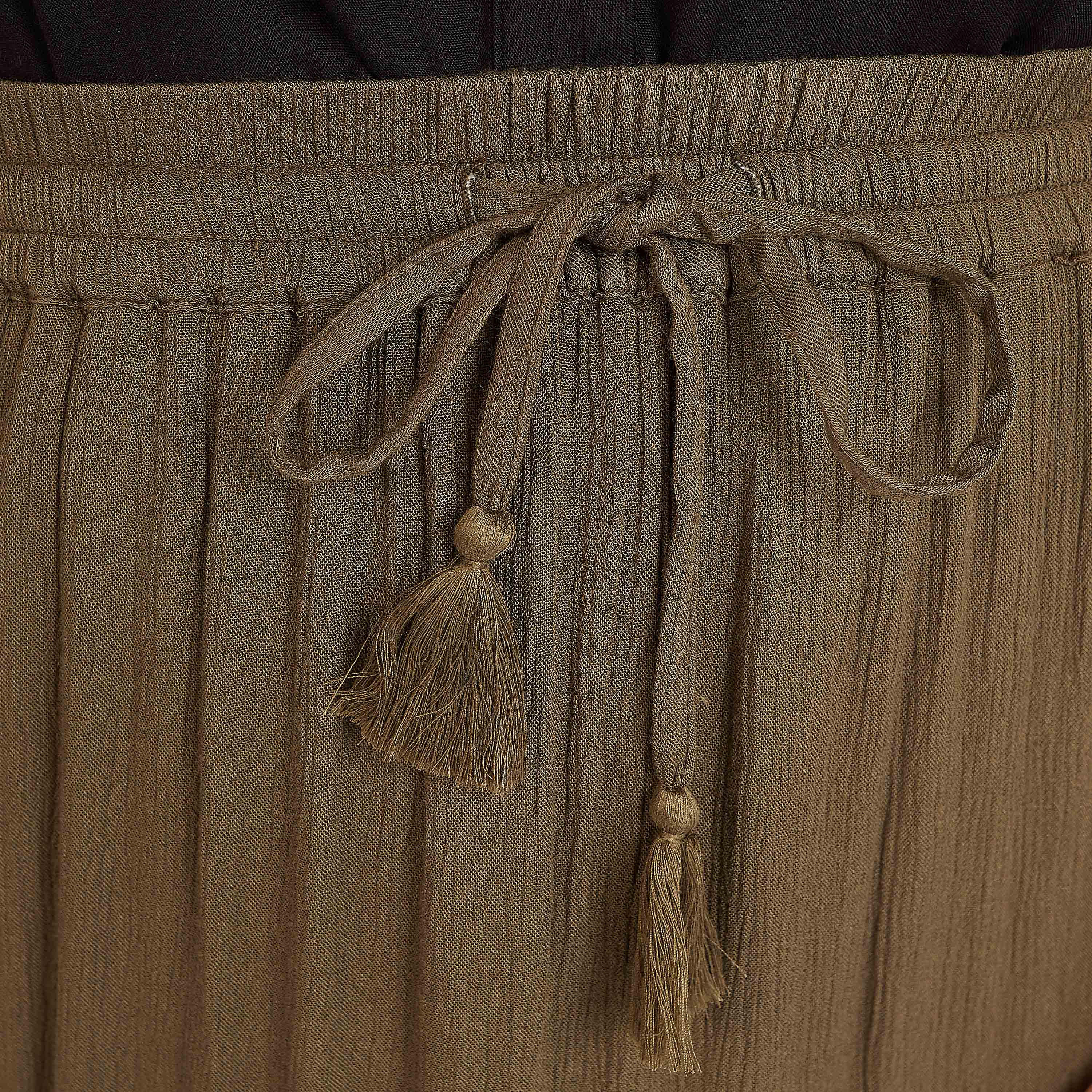 Textured Maxi A-line Skirt with Drawstring Closure-women-clothing-bottoms-skirts-image-3