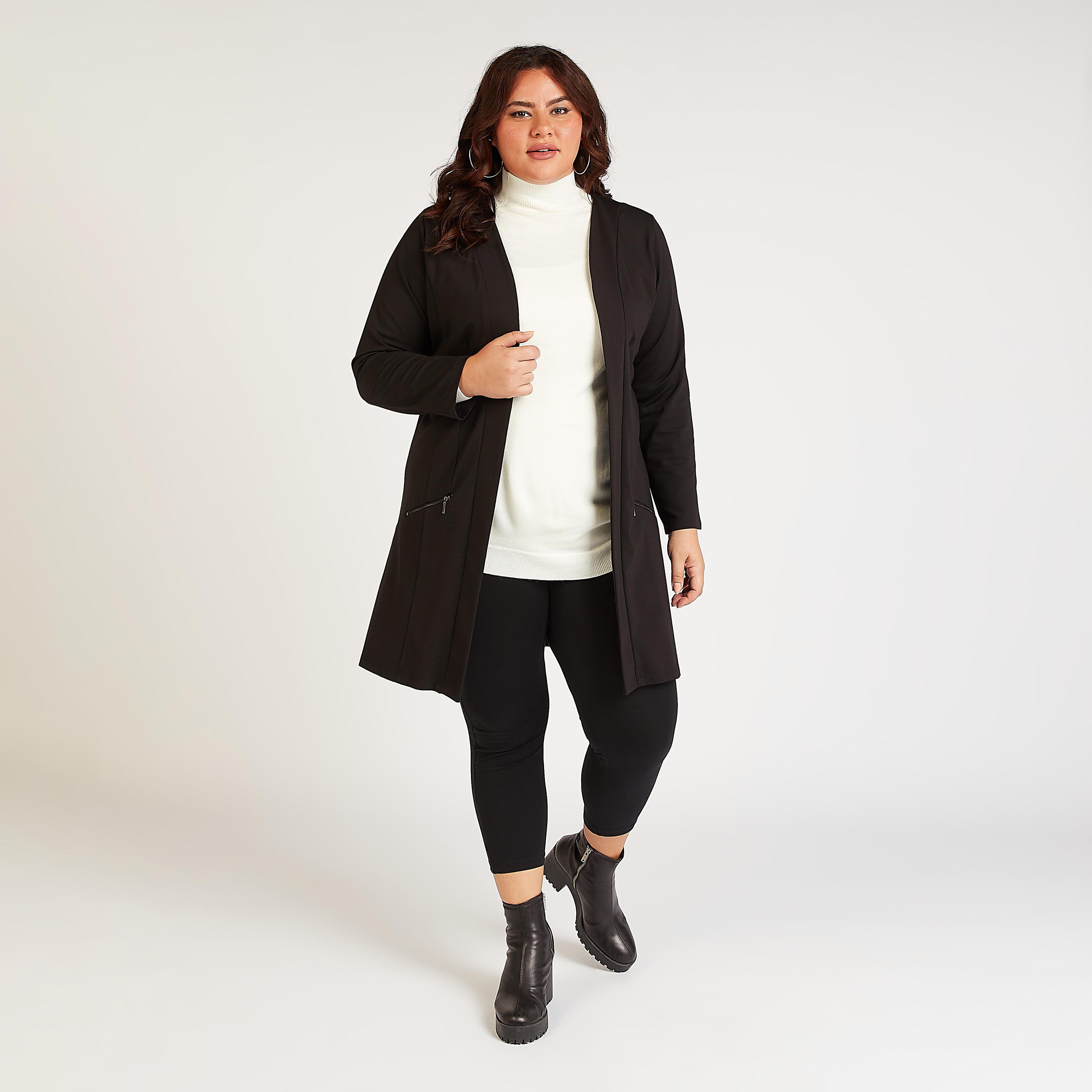 Solid Longline Jacket with Long Sleeves and Pocket Detail-women-winterwear-coatsandjackets-jackets-image-2