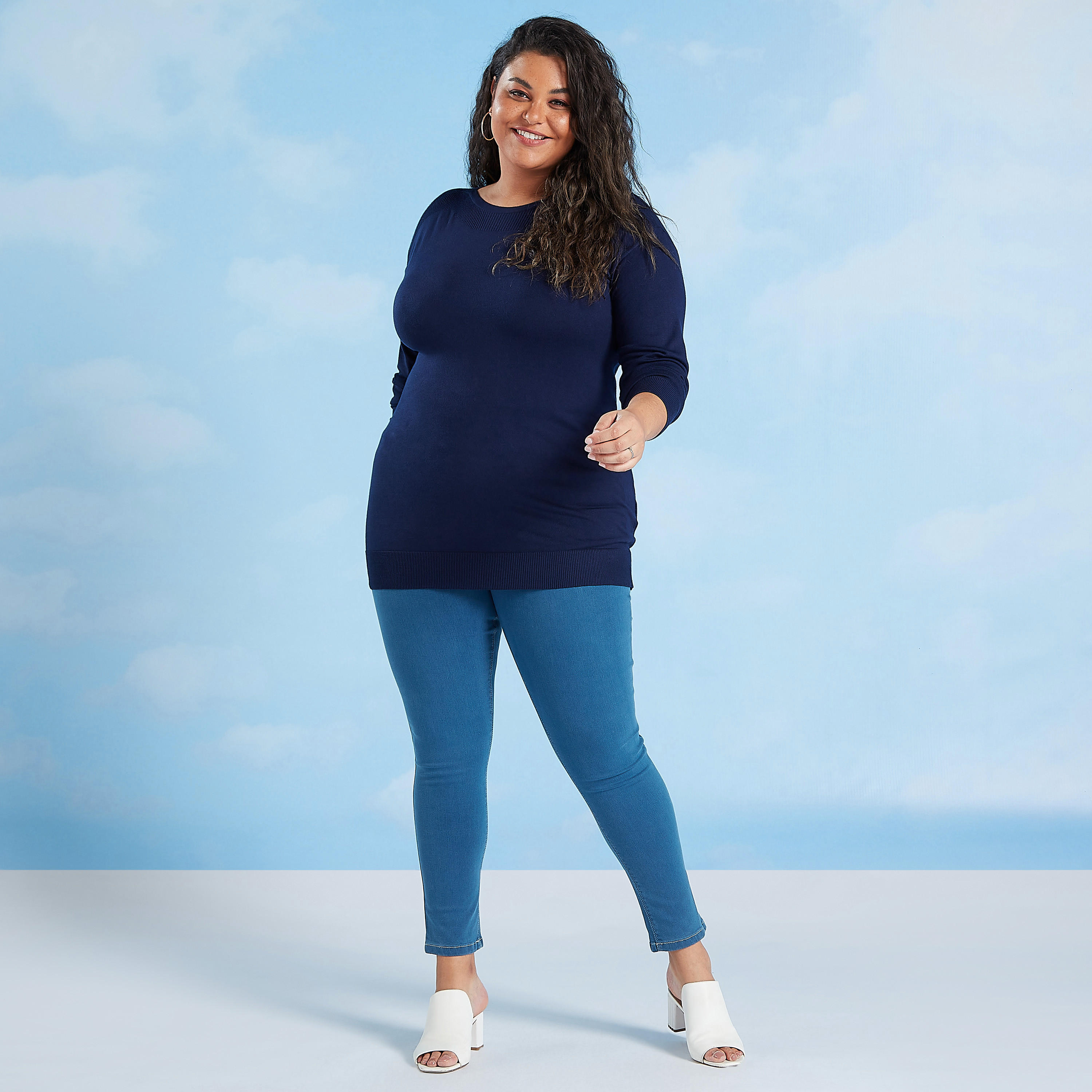كنزة مستدامة بارزة الملمس بياقة قارب وأكمام طويلة-women-winterwear-cardigansandjumpers-cardigans-image-2