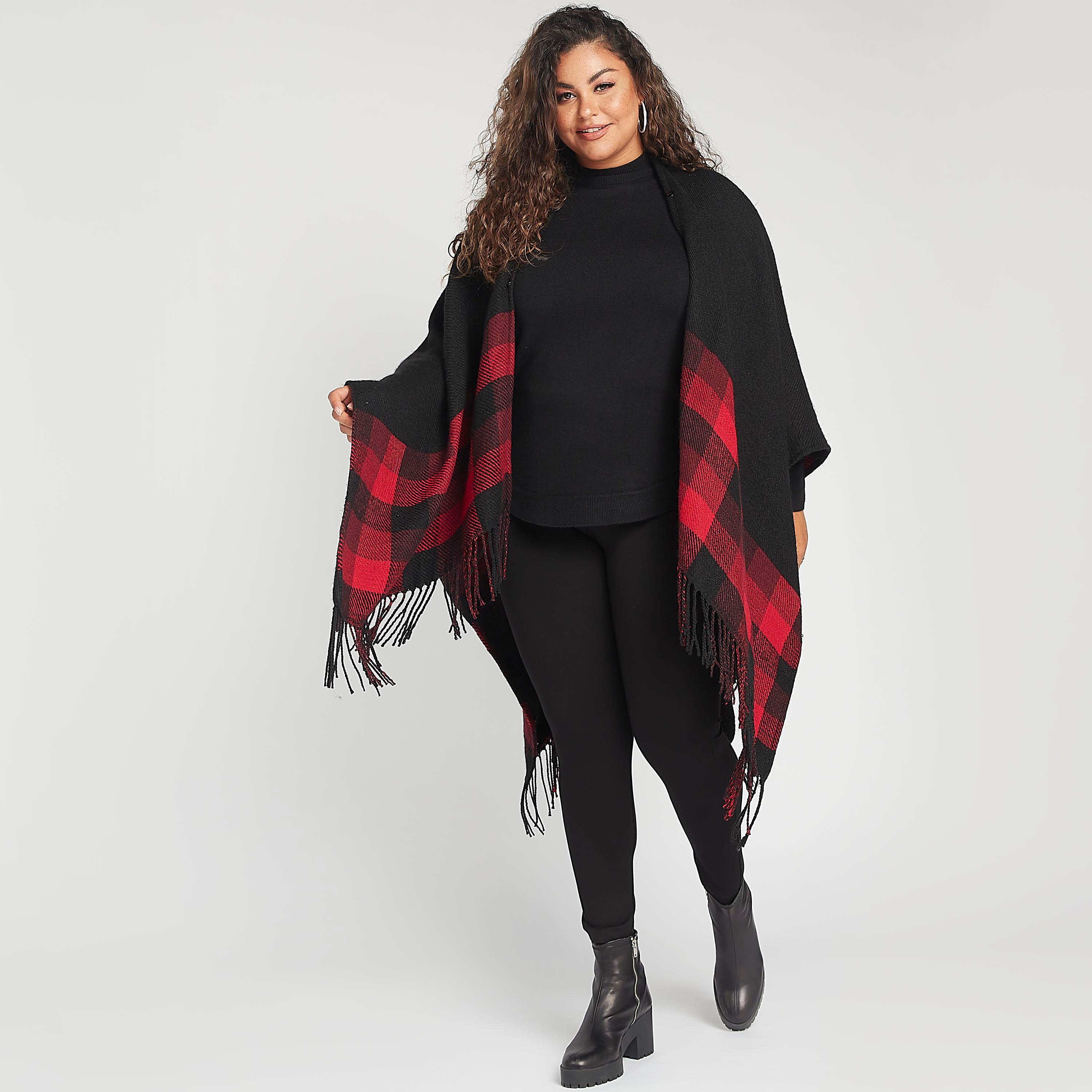 كنزة سادة بياقة عالية وأكمام طويلة-women-winterwear-cardigansandjumpers-cardigans-image-5