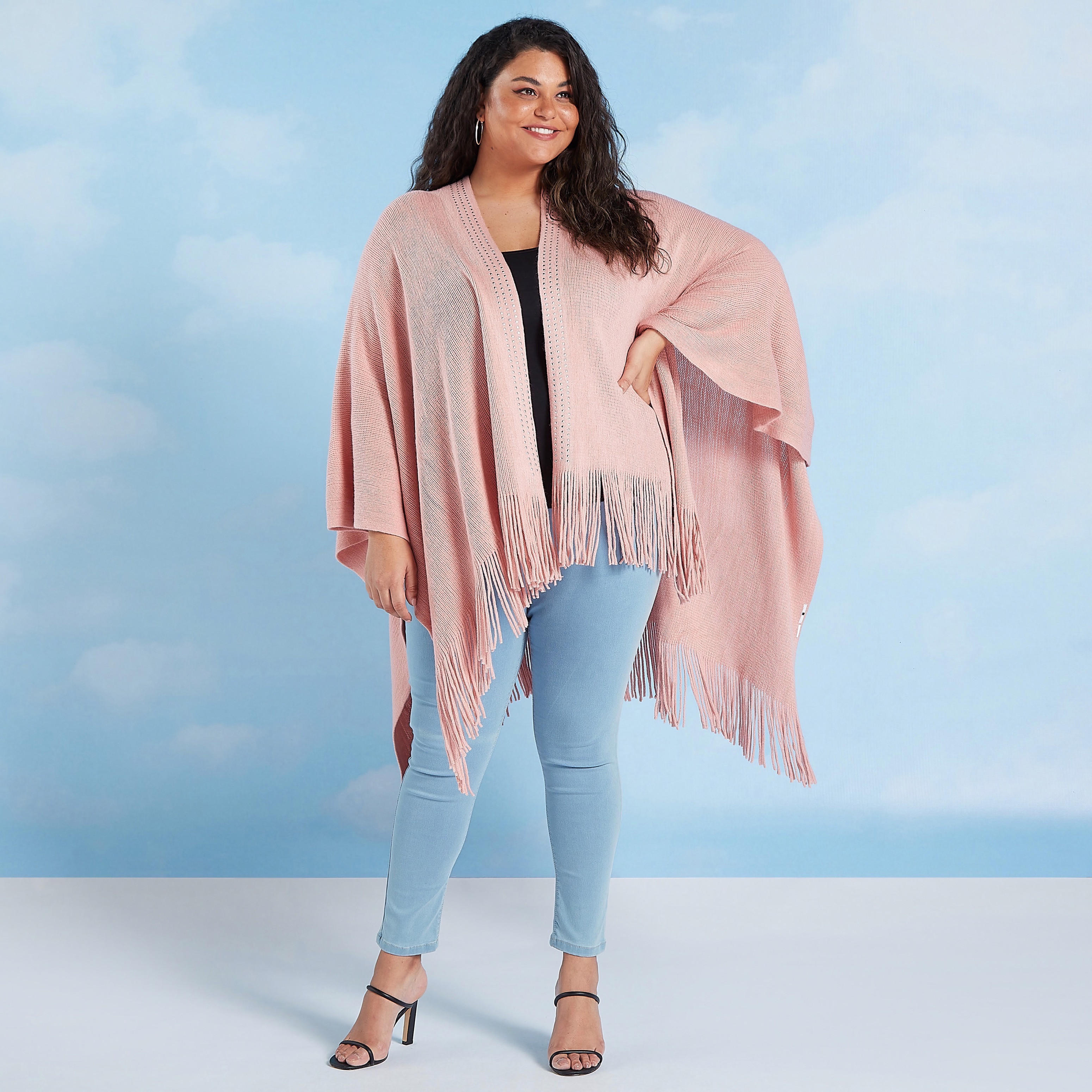 كارديجان بونشو بتفاصيل مزيّنة مع شراشيب-women-clothing-shirtsandblouses-blouses-image-3