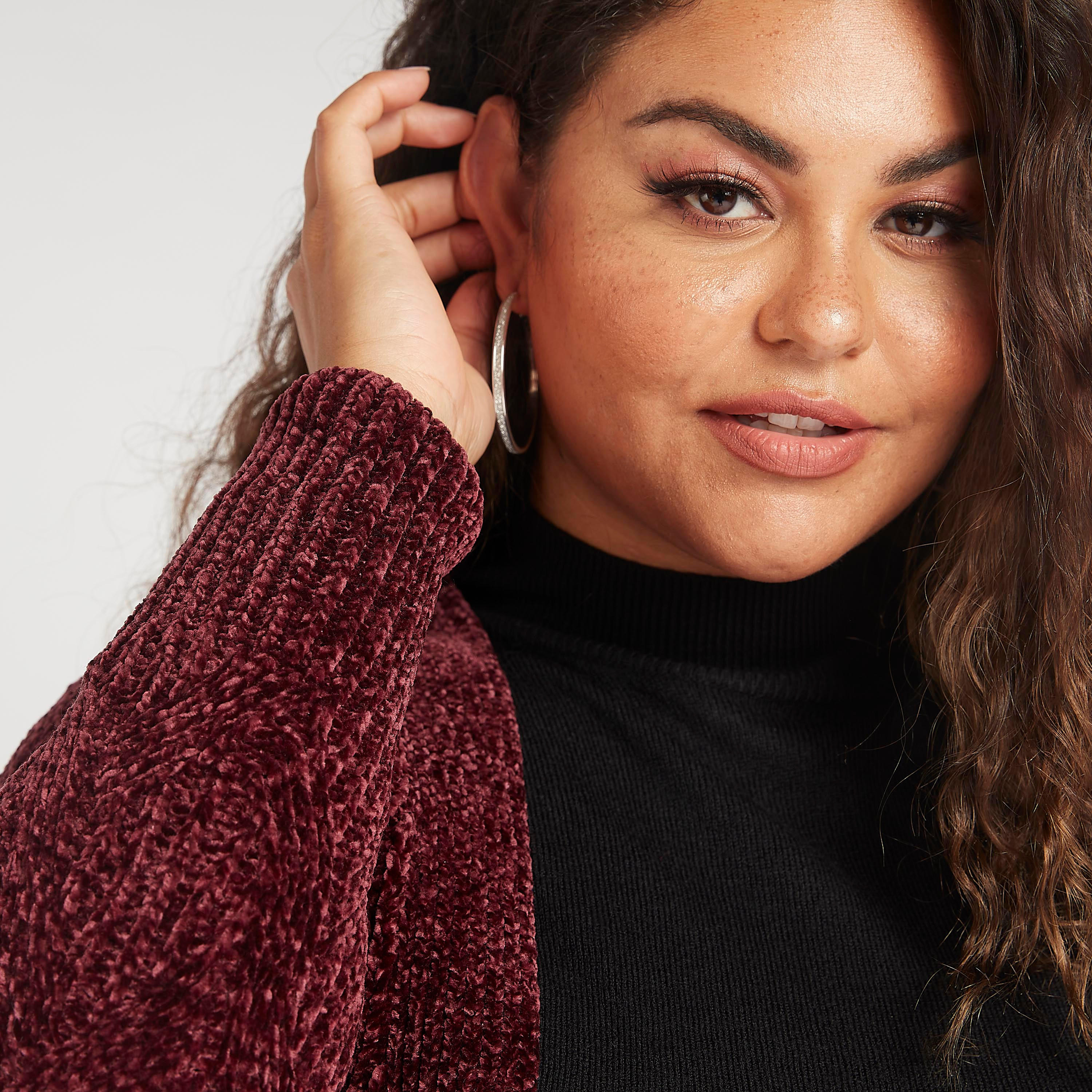 سترة طويلة بارزة الملمس بياقة منسدلة وشراشيب-women-winterwear-cardigansandjumpers-cardigans-image-2