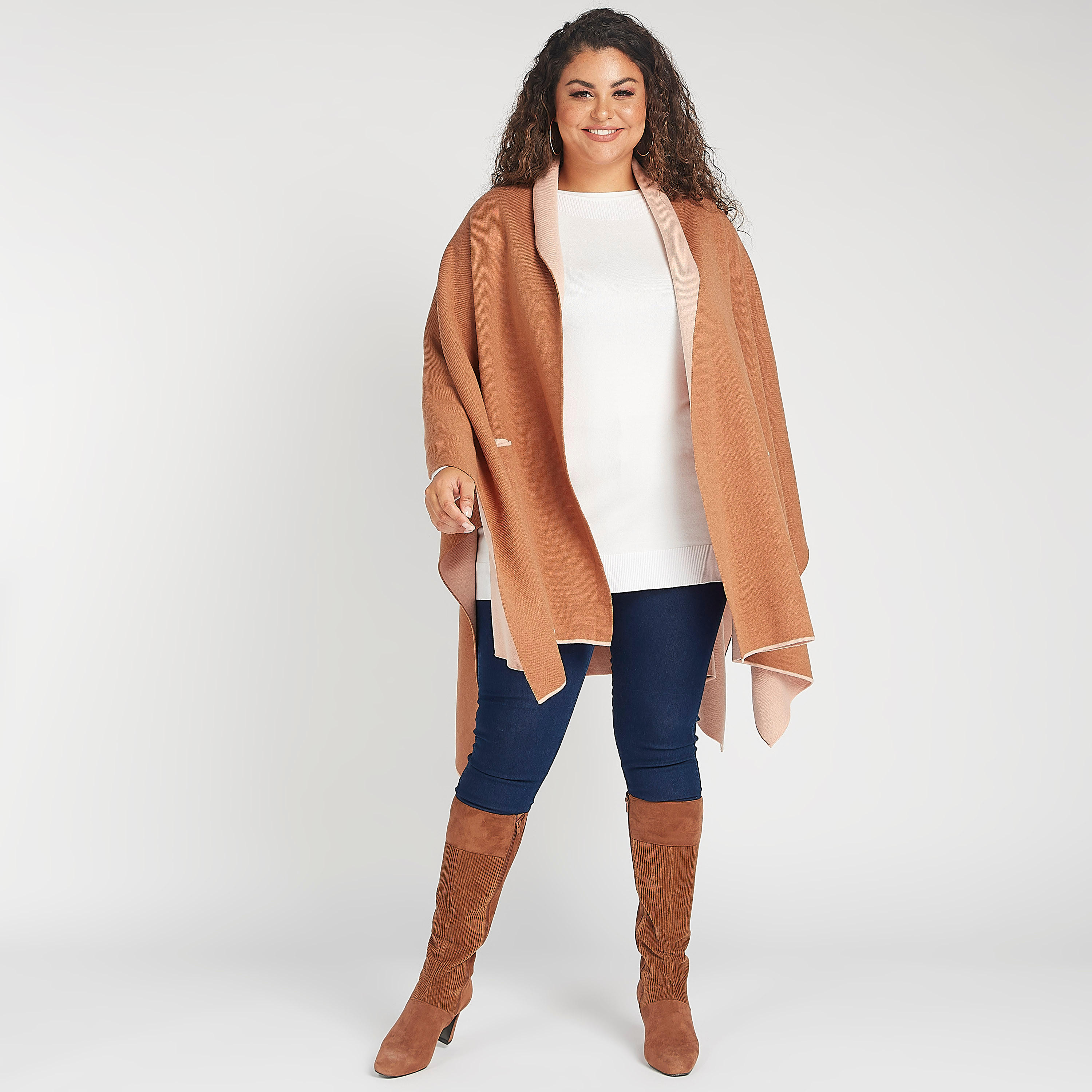 Solid Shrug with Shawl Neckline and Flared Sleeves-women-winterwear-cardigansandjumpers-cardigans-image-6