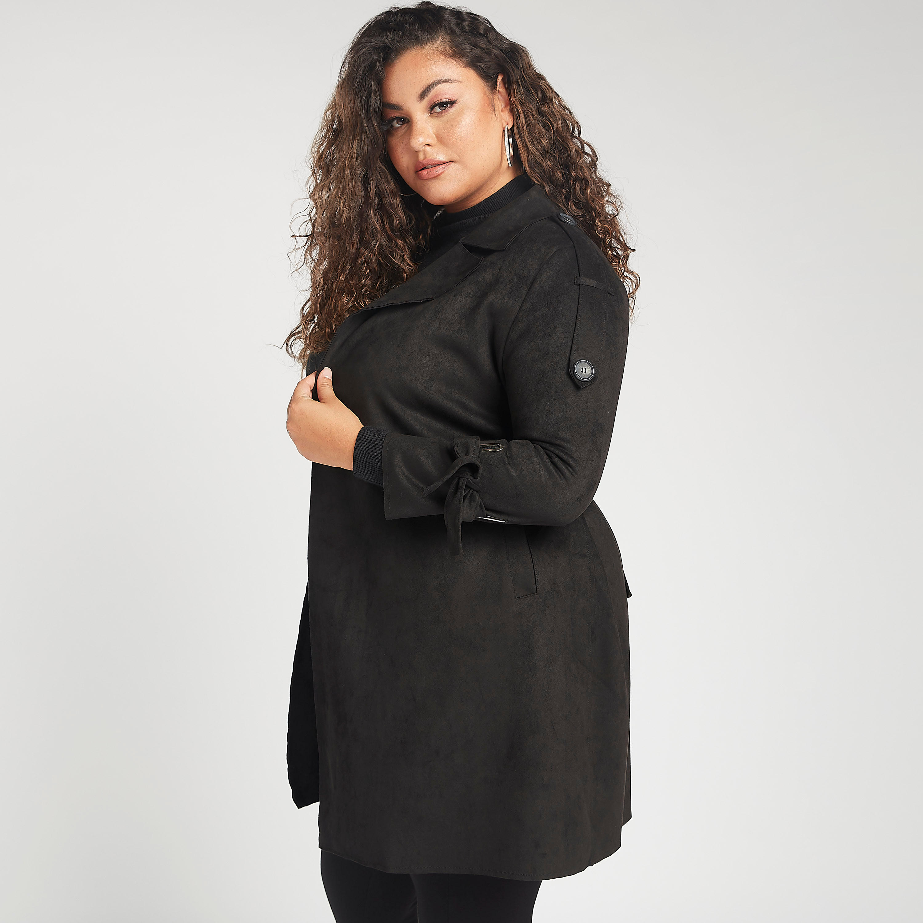 معطف بارز الملمس مفتوح بياقة طويلة وجيوب-women-clothing-coatsandjackets-coats-image-7
