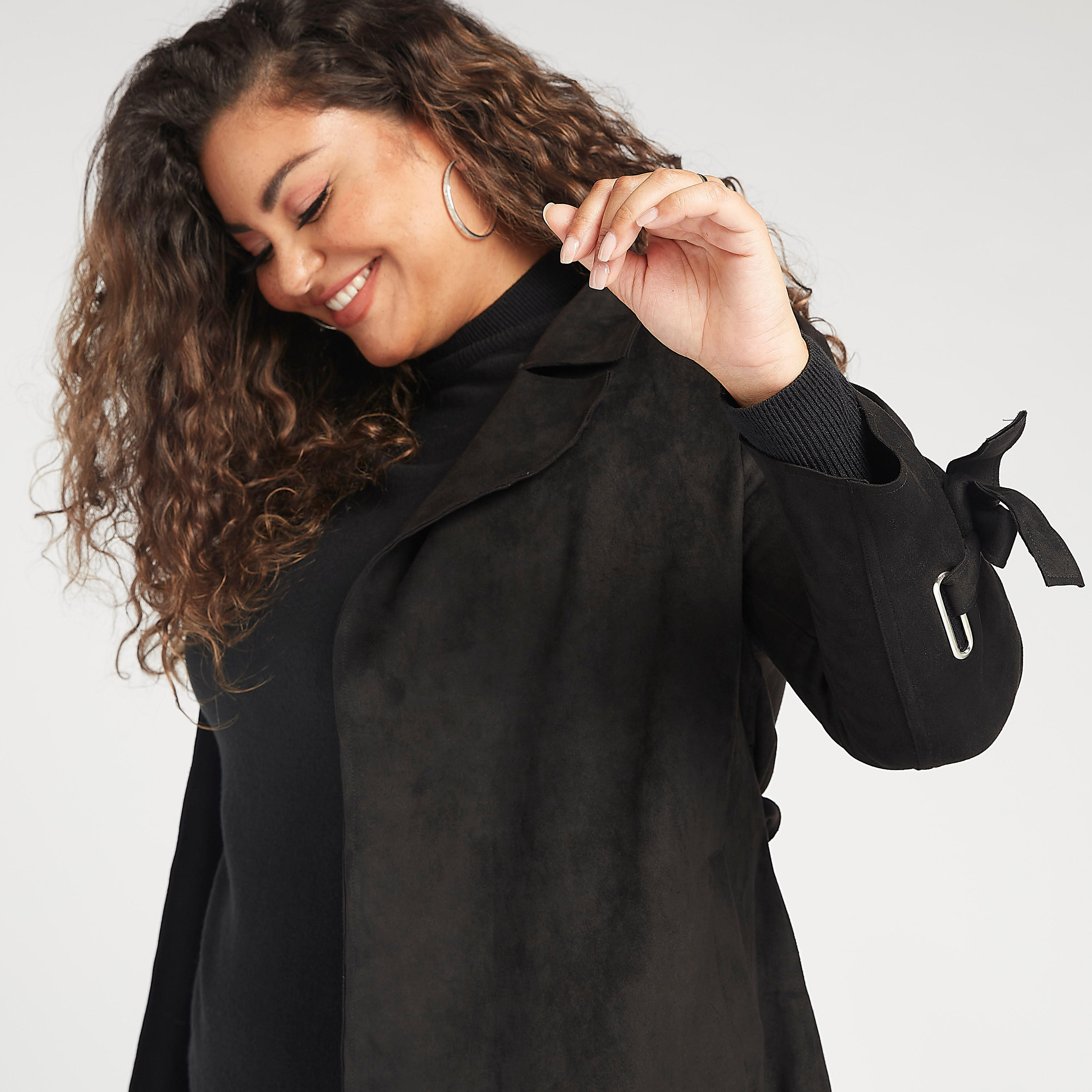 معطف بارز الملمس مفتوح بياقة طويلة وجيوب-women-clothing-coatsandjackets-coats-image-5