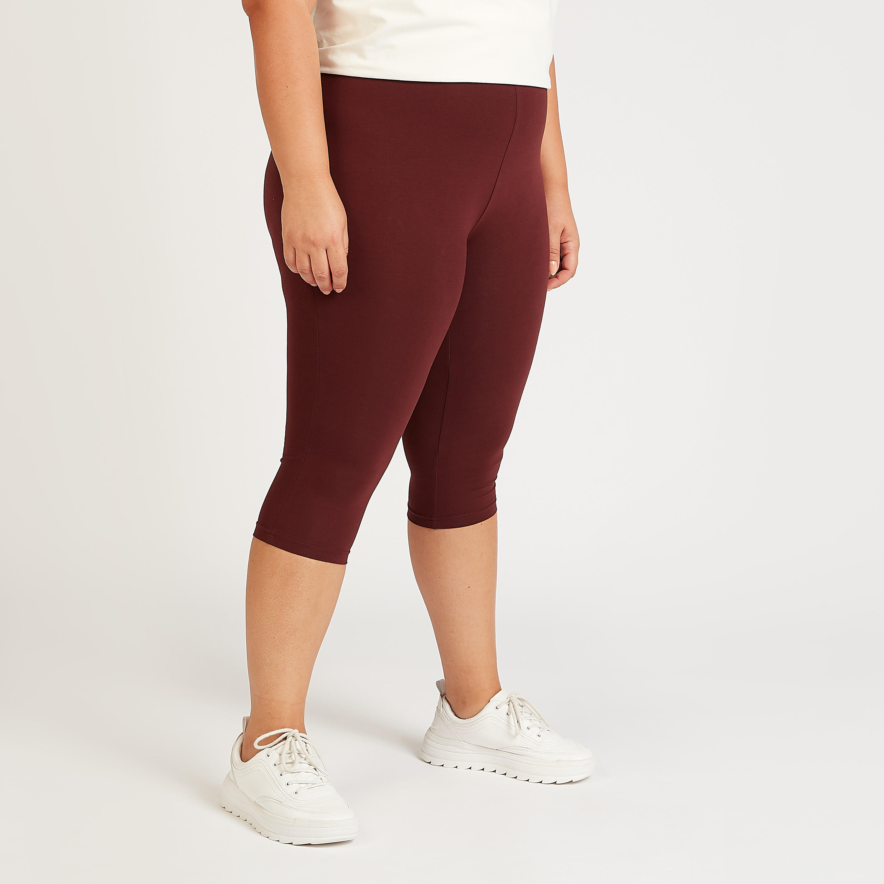 بنطلون سادة قصير بخصر مطّاطي-women-clothing-bottoms-leggings-image-4