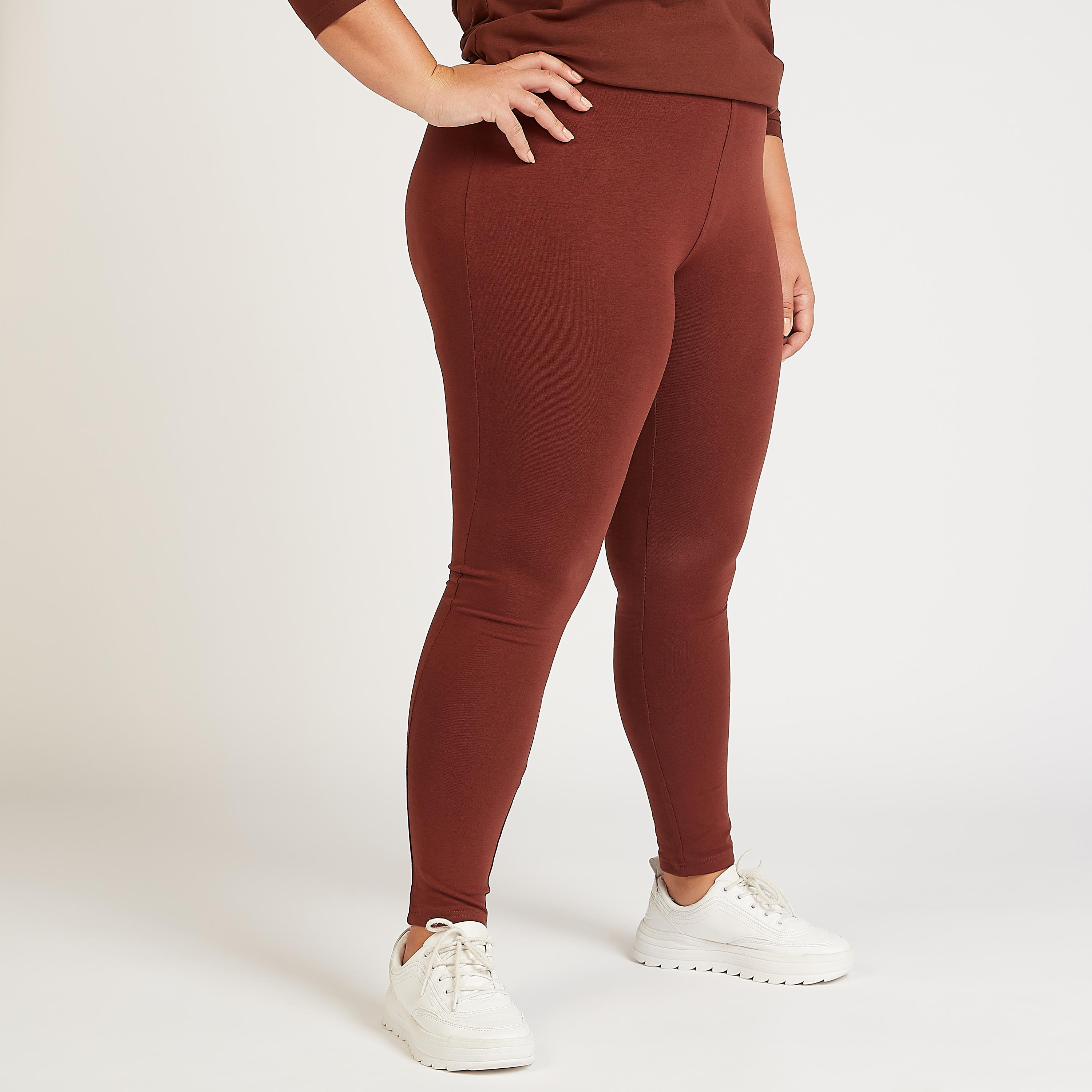 Sustainable Full Length Solid Leggings with Elasticated Waistband-women-clothing-bottoms-leggings-image-1