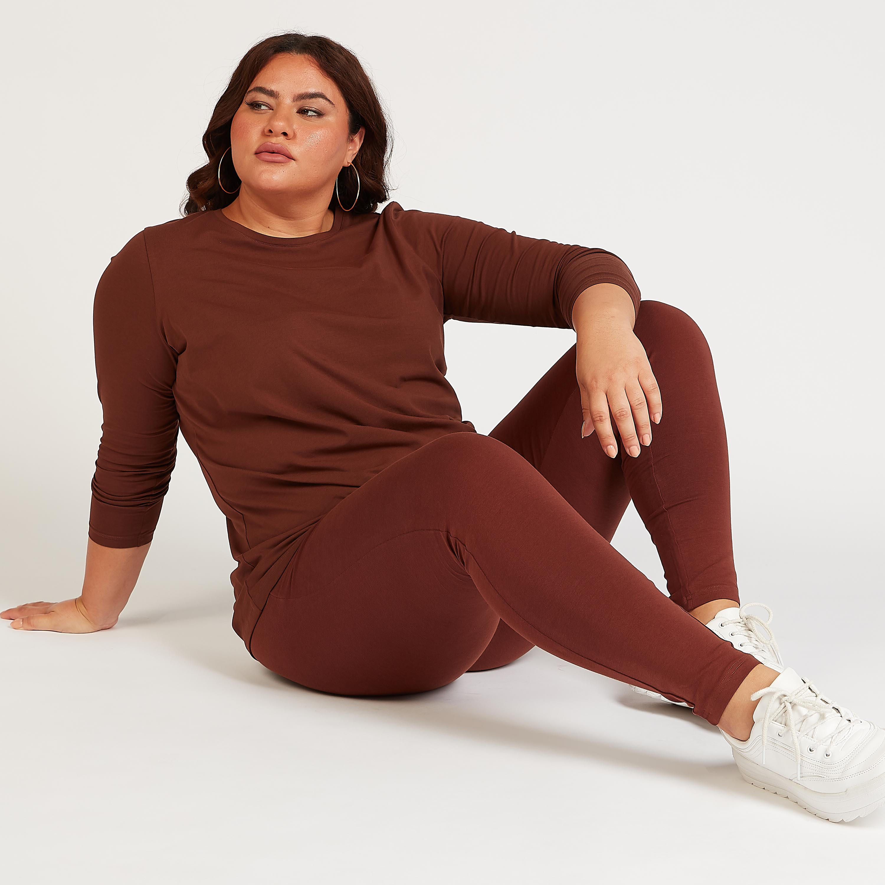 Sustainable Full Length Solid Leggings with Elasticated Waistband-women-clothing-bottoms-leggings-image-2