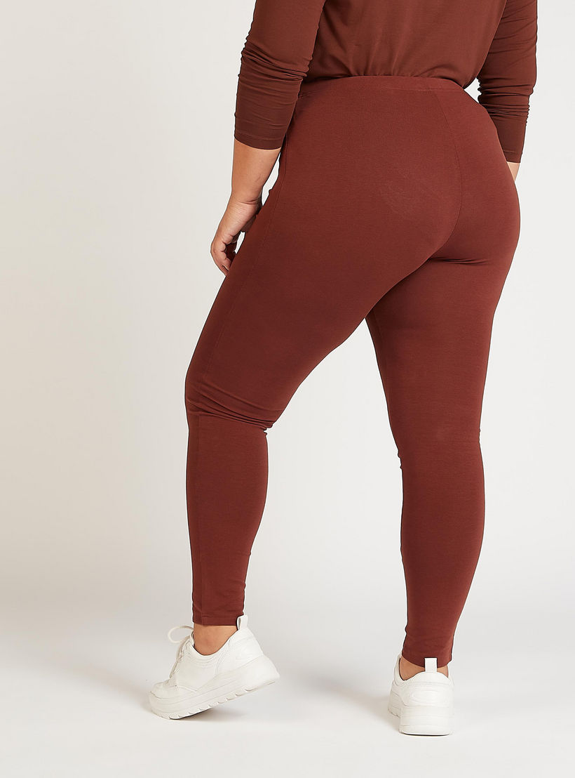 Sustainable Full Length Solid Leggings with Elasticated Waistband-women-clothing-bottoms-leggings-image-4