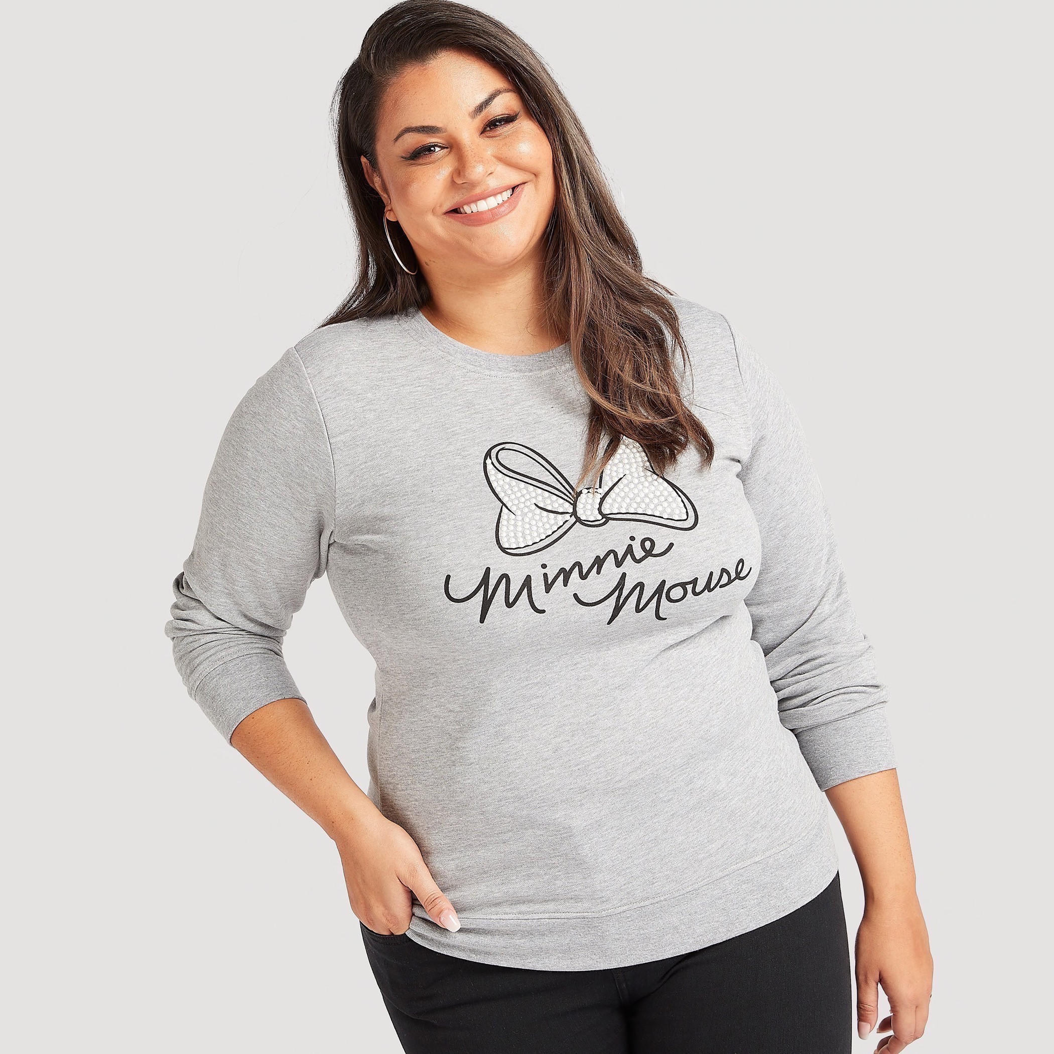 سويت شيرت بأكمام طويلة وطبعات ميني ماوس-women-winterwear-hoodiesandsweatshirts-sweatshirts-image-1