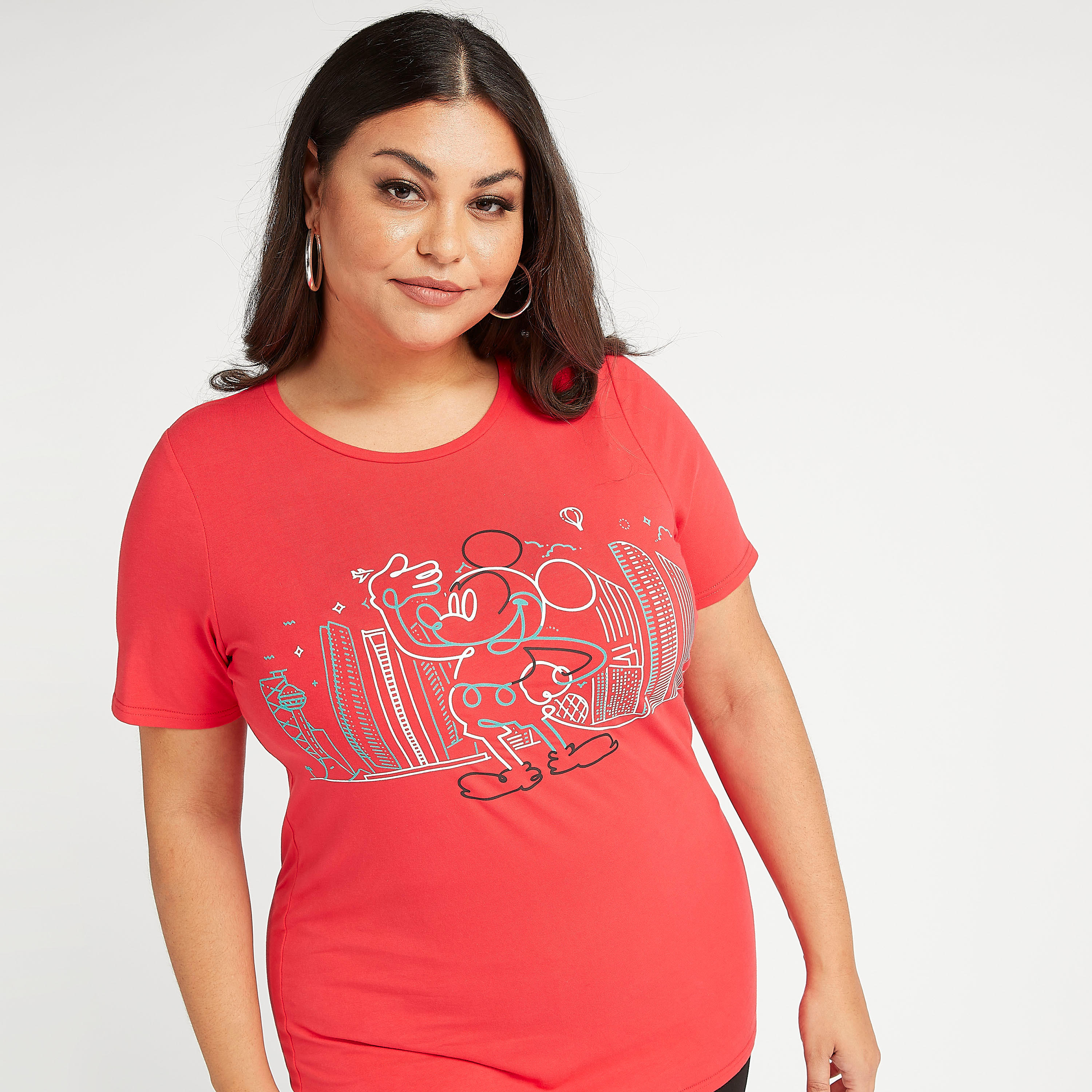 تيشيرت مستدام بأكمام قصيرة وطبعات ميني ماوس-women-clothing-tshirts-image-3
