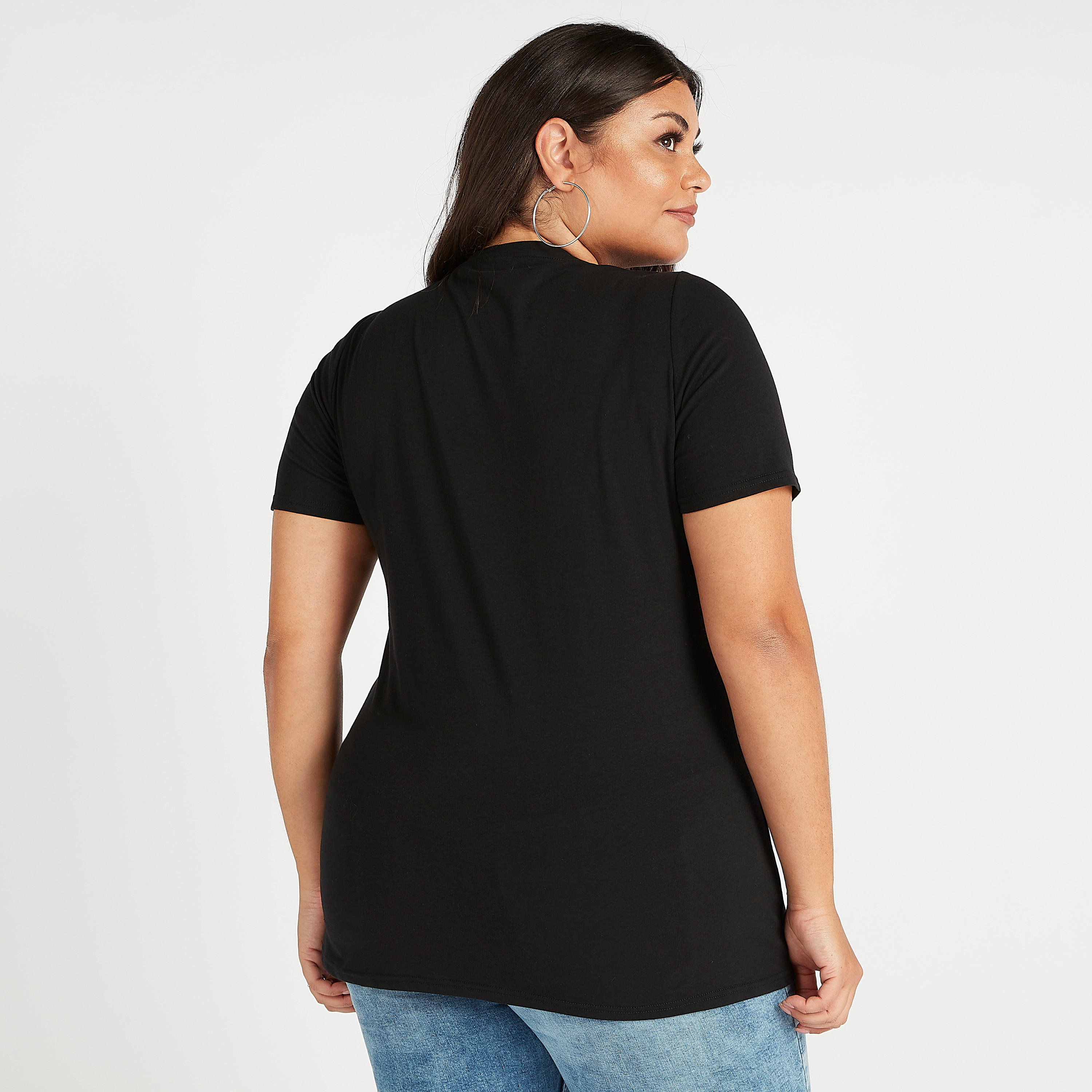 تيشيرت مستدام بياقة ضيّقة وأكمام قصيرة وطبعات ميني ماوس-women-clothing-tshirts-image-4