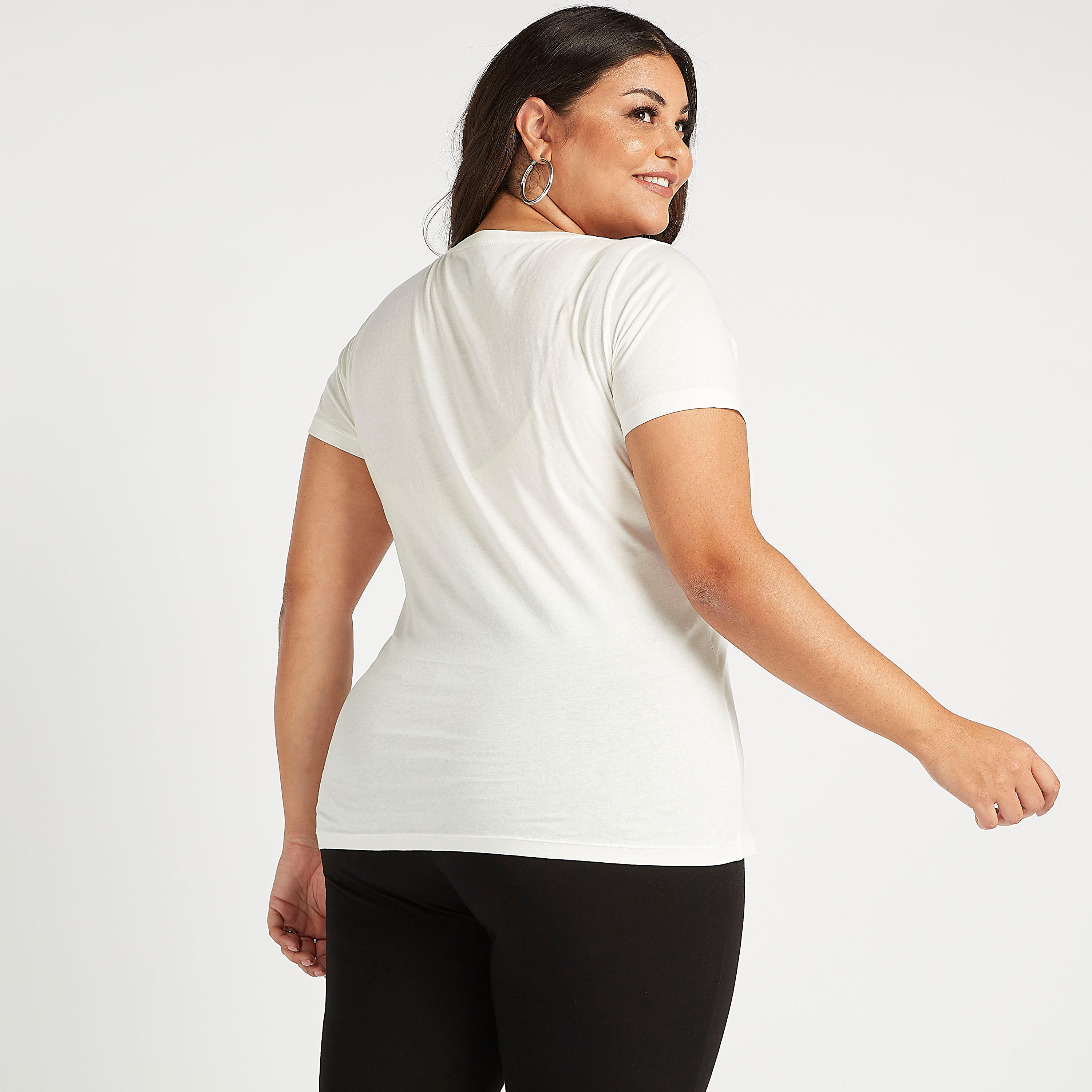 Sustainable Printed T-shirt with Round Neck and Short Sleeves-women-clothing-tshirts-image-4