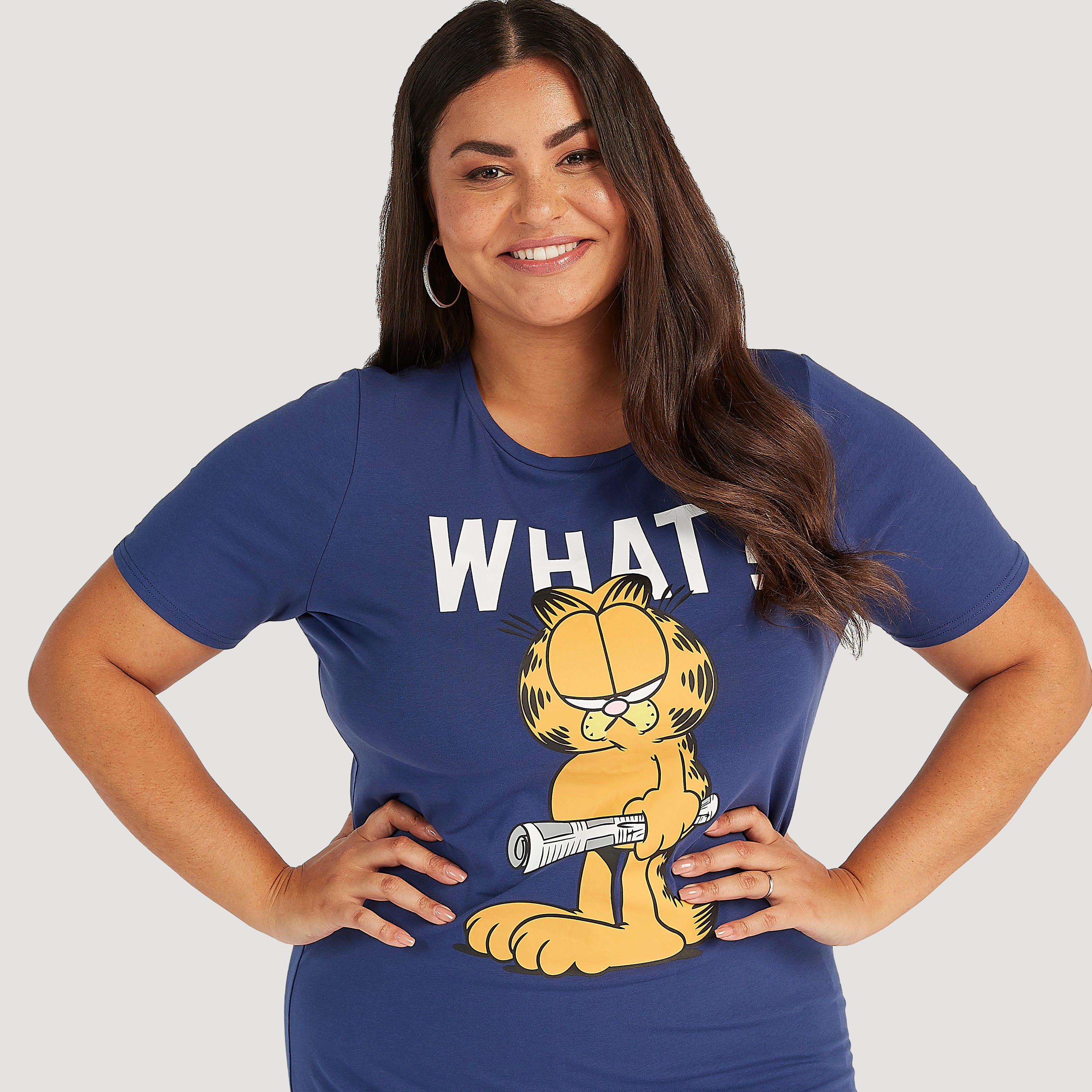 Printed Round Neck T-shirt with Short Sleeves-women-clothing-tshirts-image-1