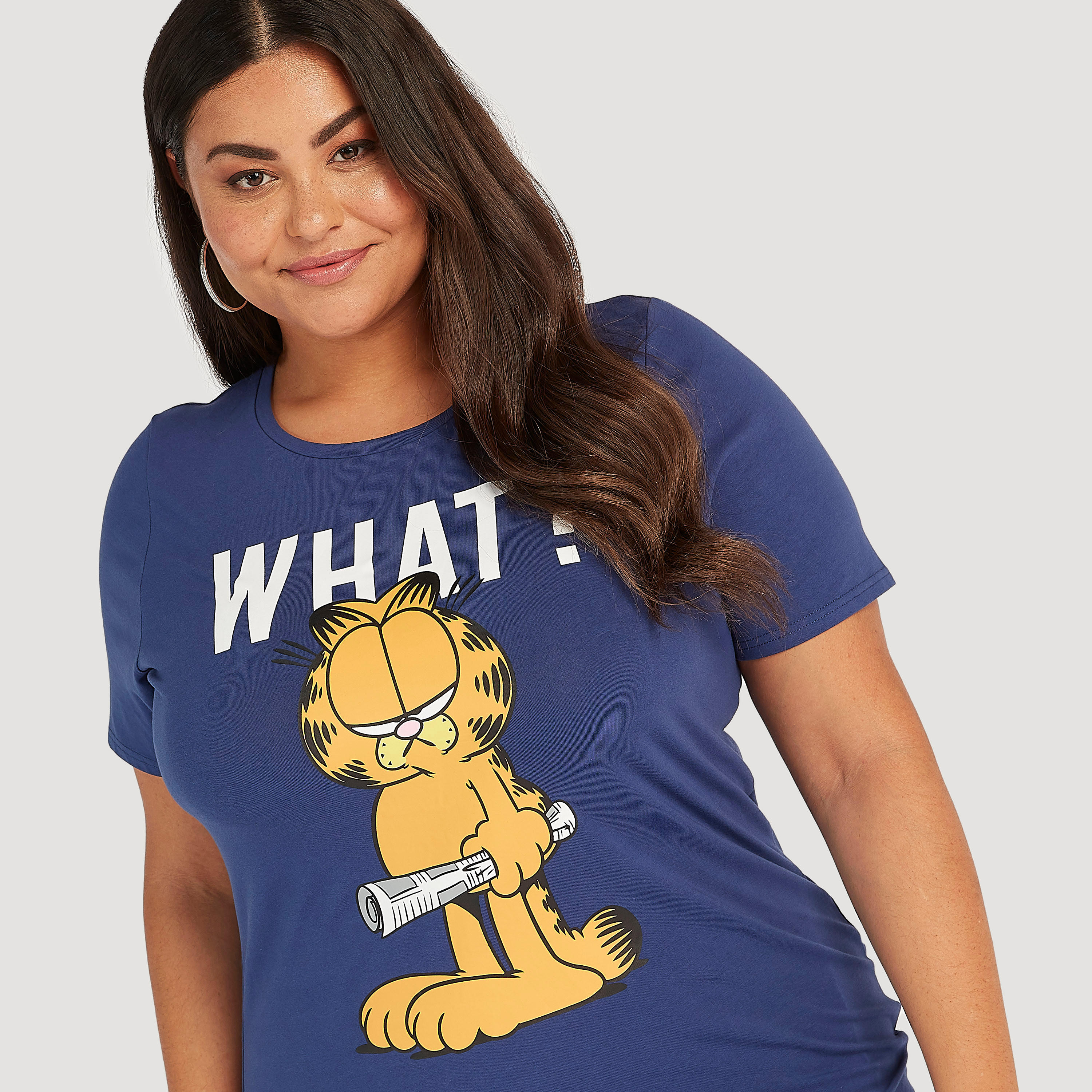 Printed Round Neck T-shirt with Short Sleeves-women-clothing-tshirts-image-3