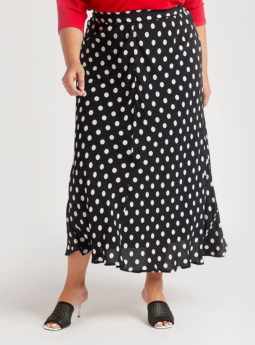 تنّورة ميدي إيه لاين بطبعات منقّطة-women-clothing-bottoms-skirts-image-4
