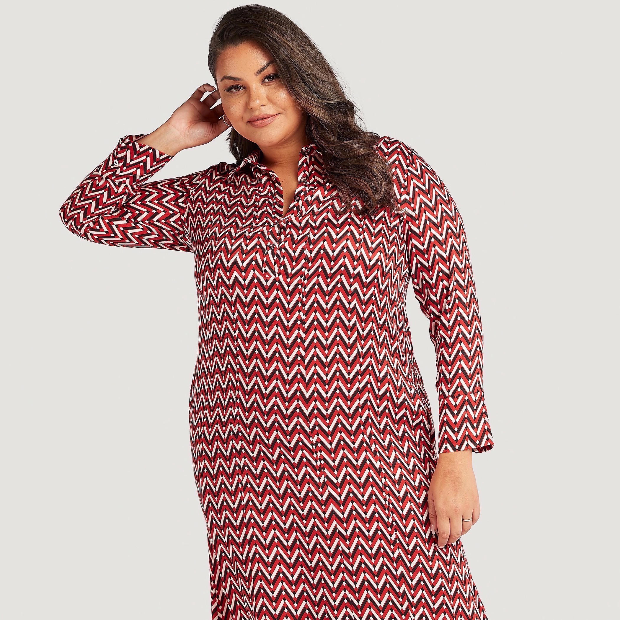فستان ميدي إيه لاين بجيوب وأكمام طويلة-women-clothing-dresses-image-5