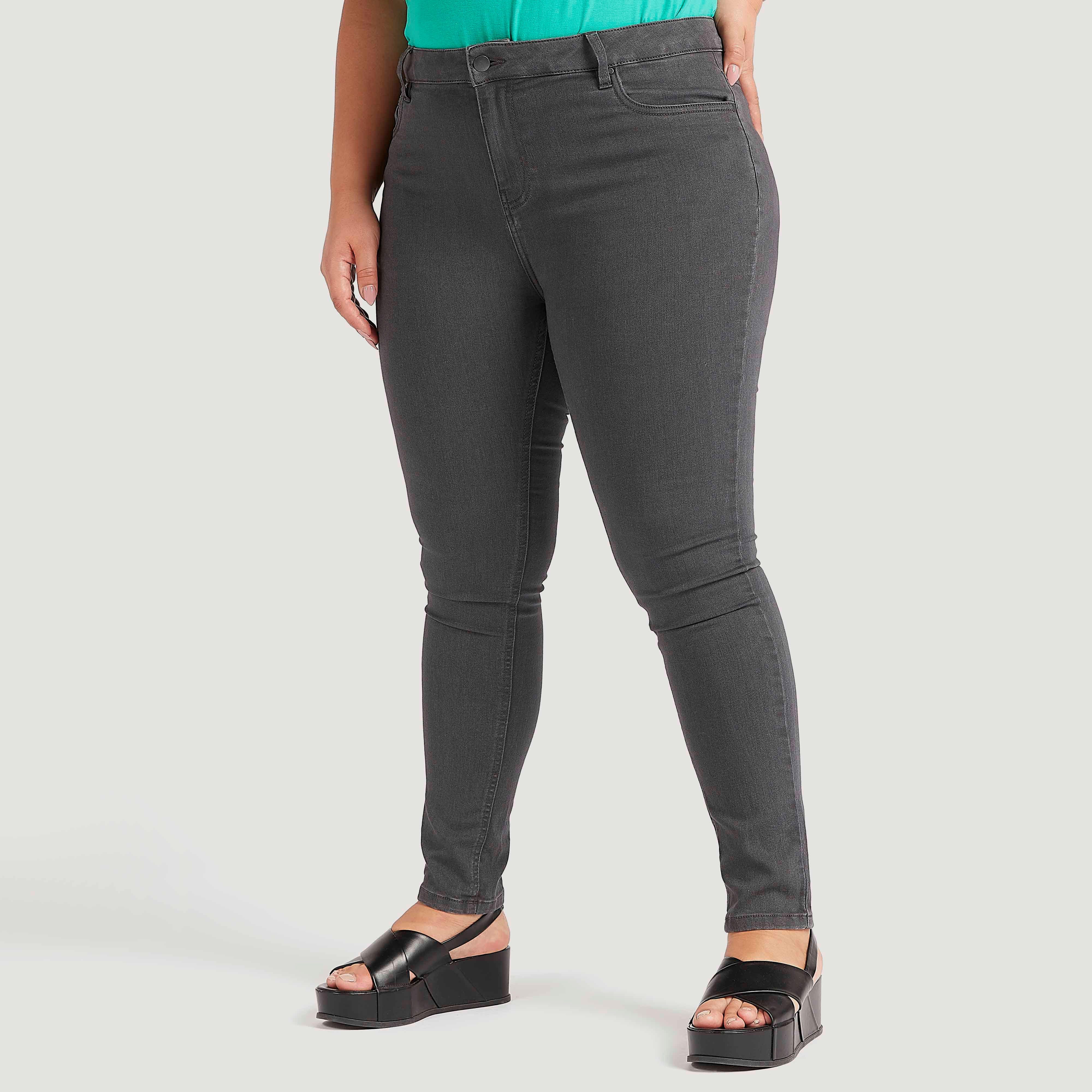 بنطلون جينز دينم سادة سكيني فيت بزرإغلاق-women-clothing-bottoms-jeans-image-5