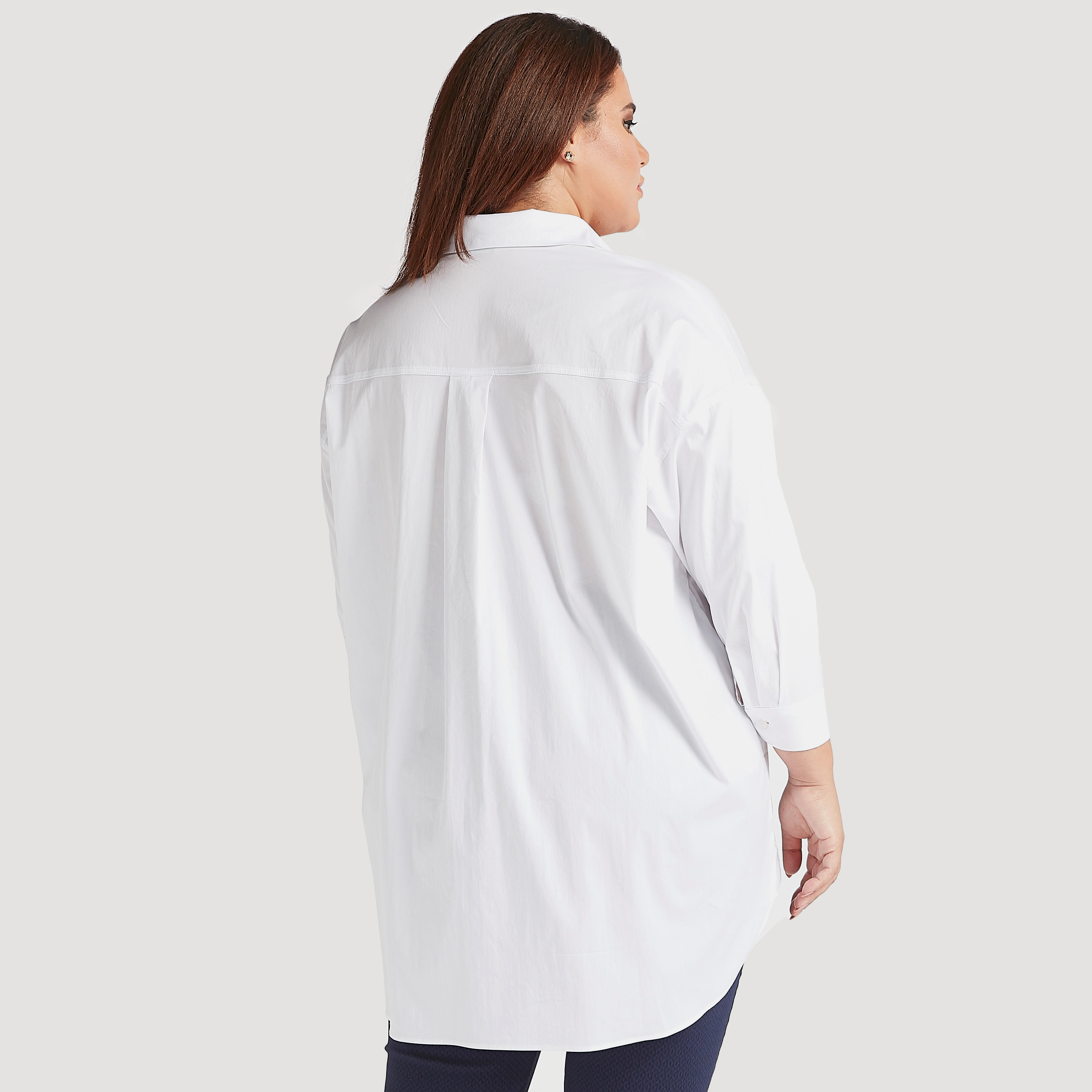 قميص سادة بأكمام طويلة وزر علوي-women-clothing-shirtsandblouses-blouses-image-2
