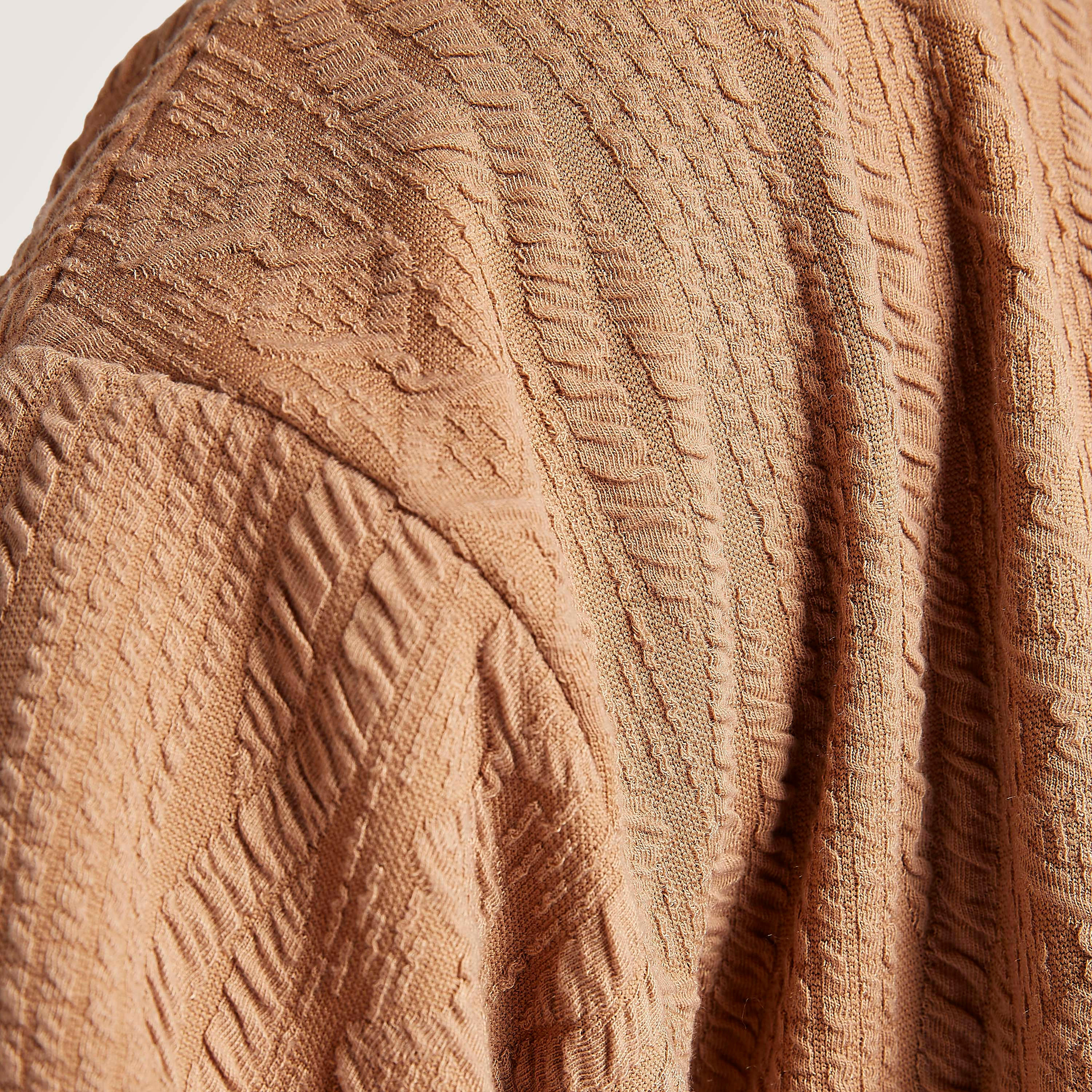 Textured Longline Cardigan with Long Sleeves and Pockets-women-winterwear-cardigansandjumpers-cardigans-image-5