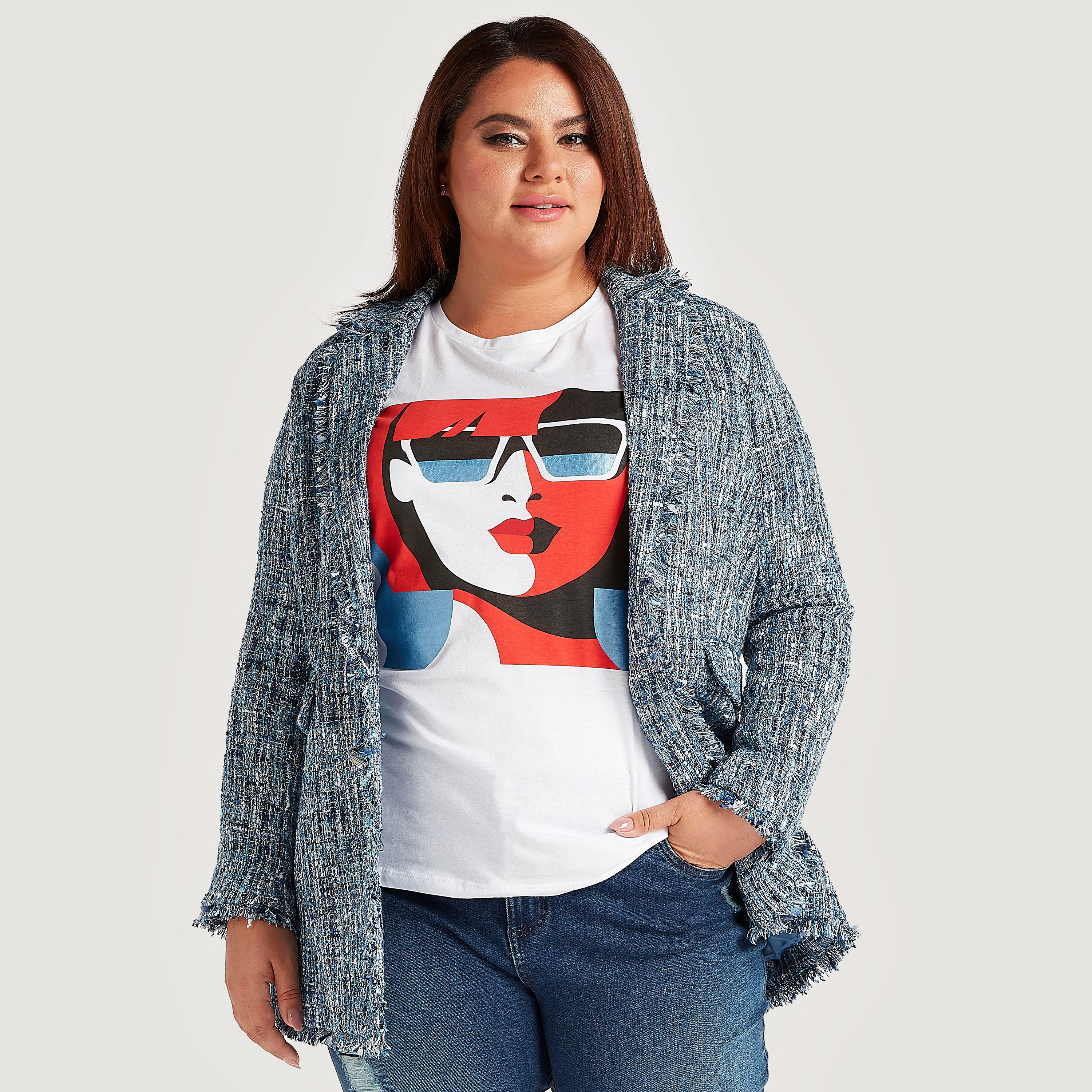 جاكيت خفيف بارز الملمس بأكمام طويلة وجيوب بطيّة-women-winterwear-coatsandjackets-jackets-image-5