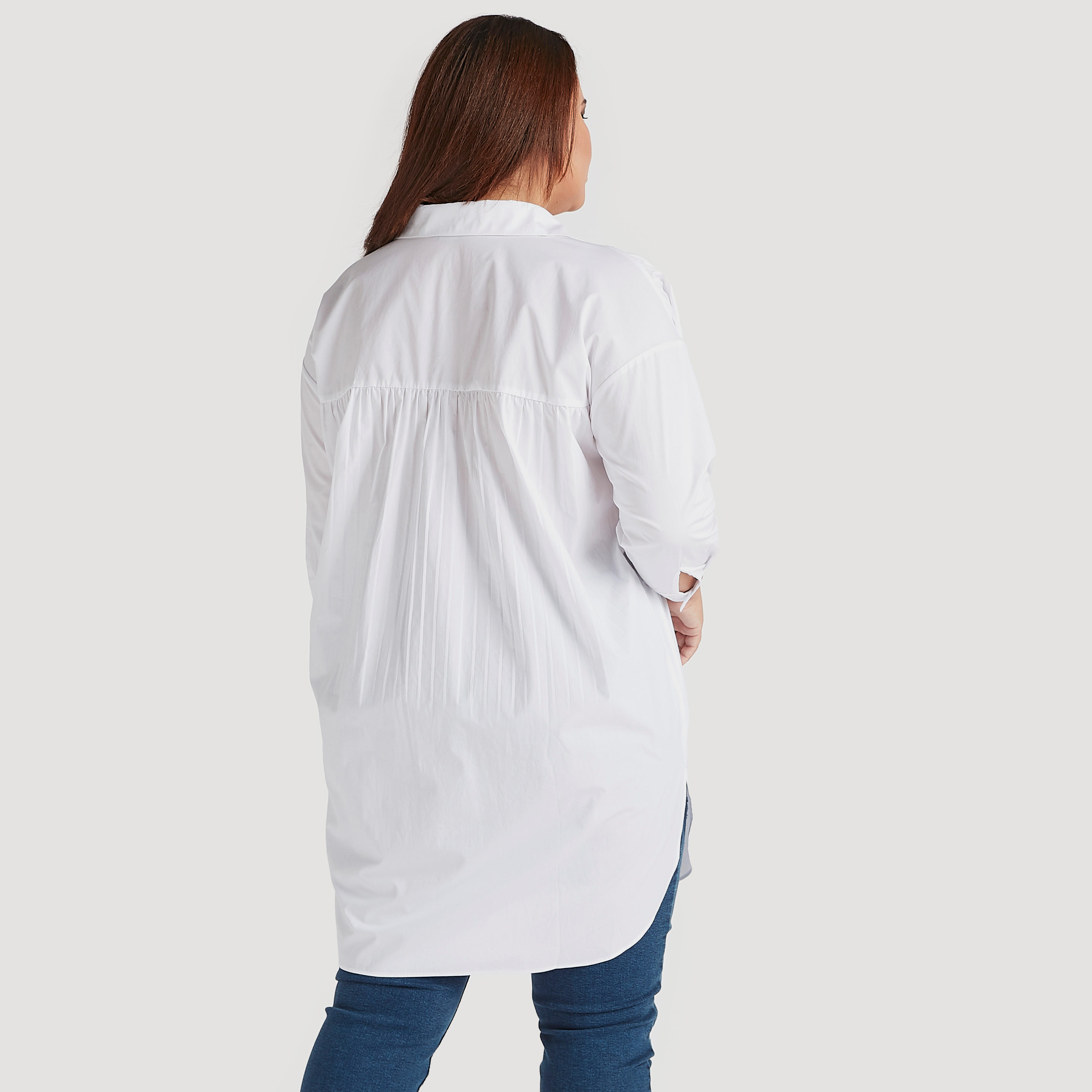 قميص طويل بزر علوي وأكمام طويلة وياقة عادية-women-clothing-shirtsandblouses-blouses-image-2
