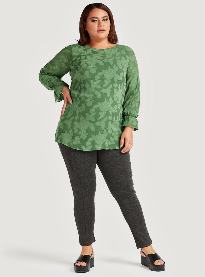 بلوزة بياقة قارب وأكمام طويلة وطبعات أزهار-women-clothing-shirtsandblouses-blouses-image-2