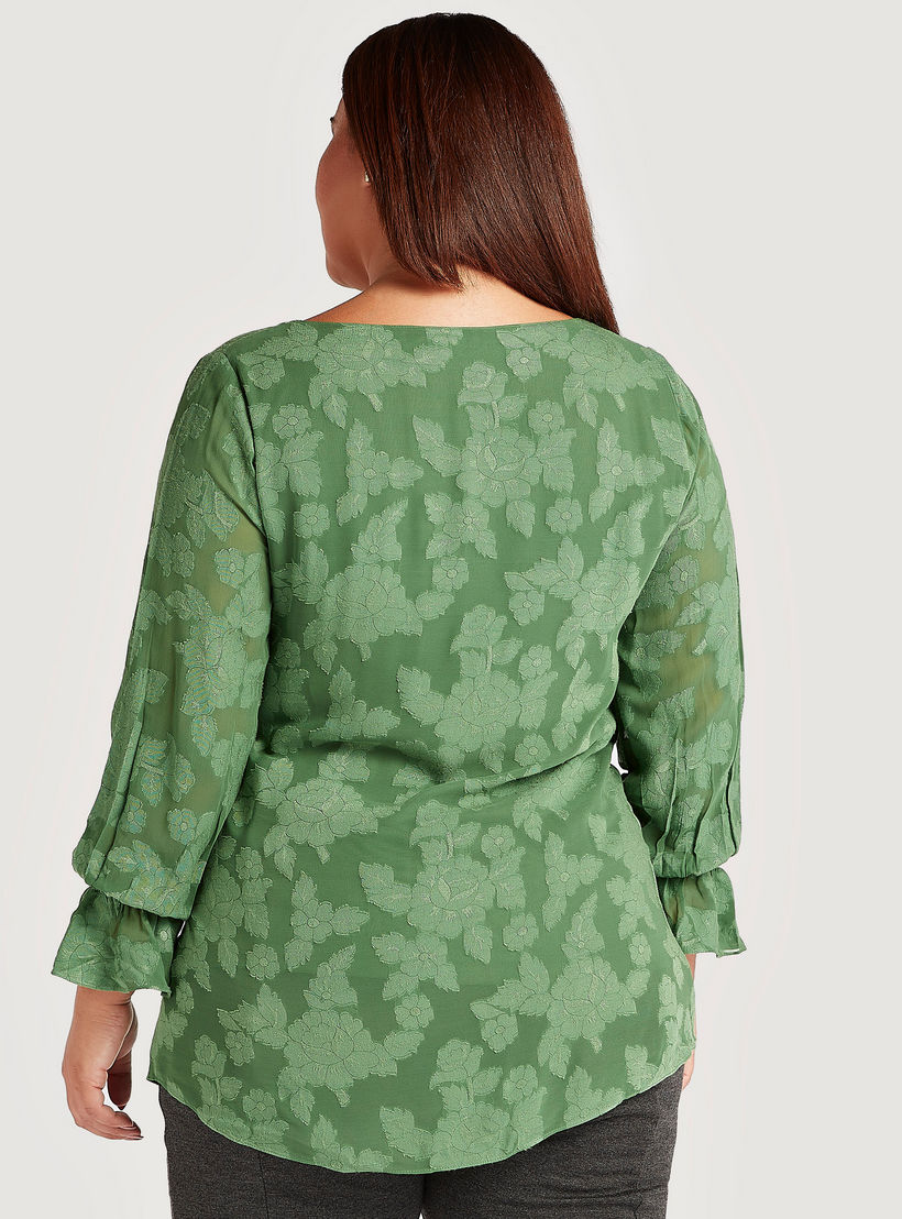 بلوزة بياقة قارب وأكمام طويلة وطبعات أزهار-women-clothing-shirtsandblouses-blouses-image-4