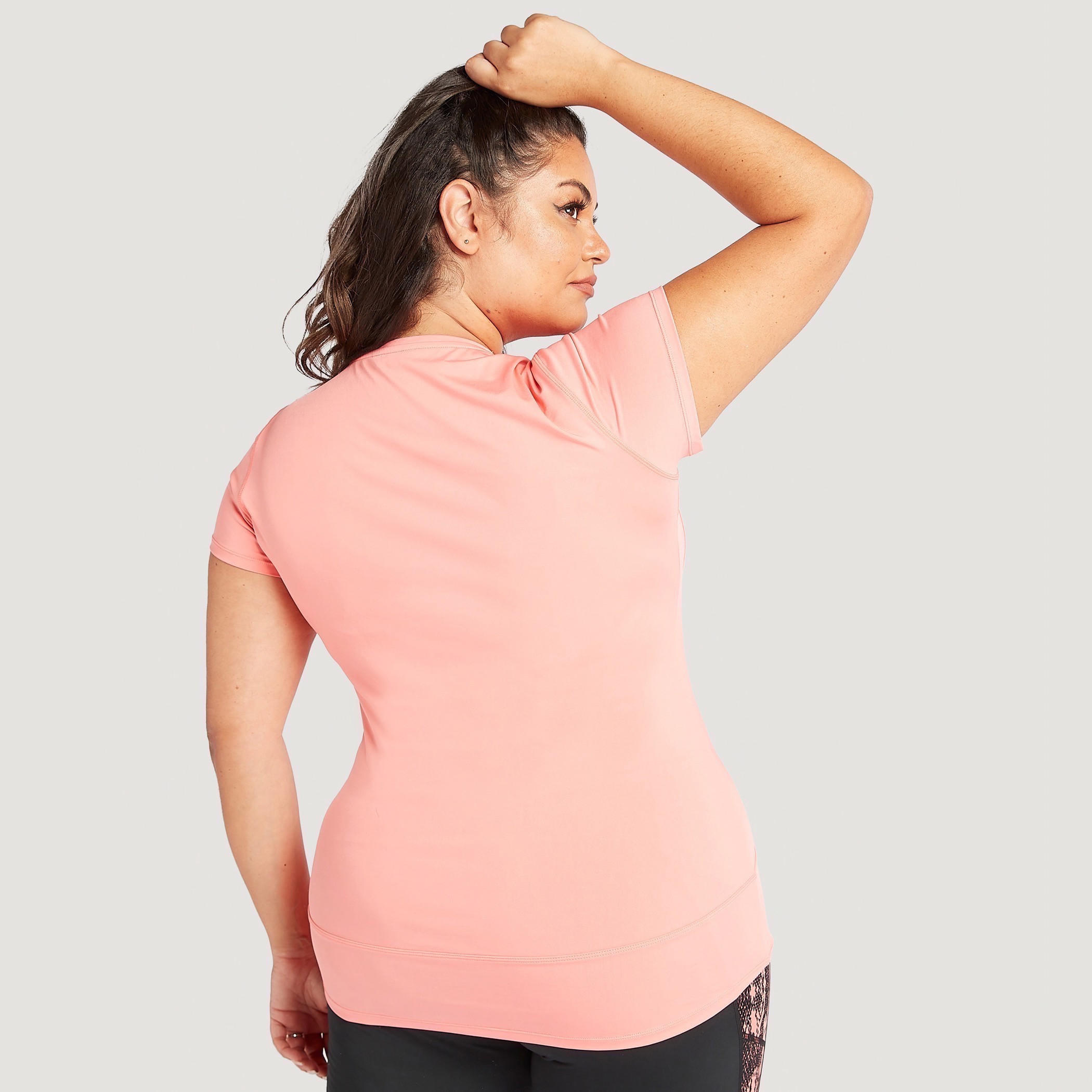 Solid T-shirt with Crew Neck and Short Sleeves-women-clothing-tshirts-image-4