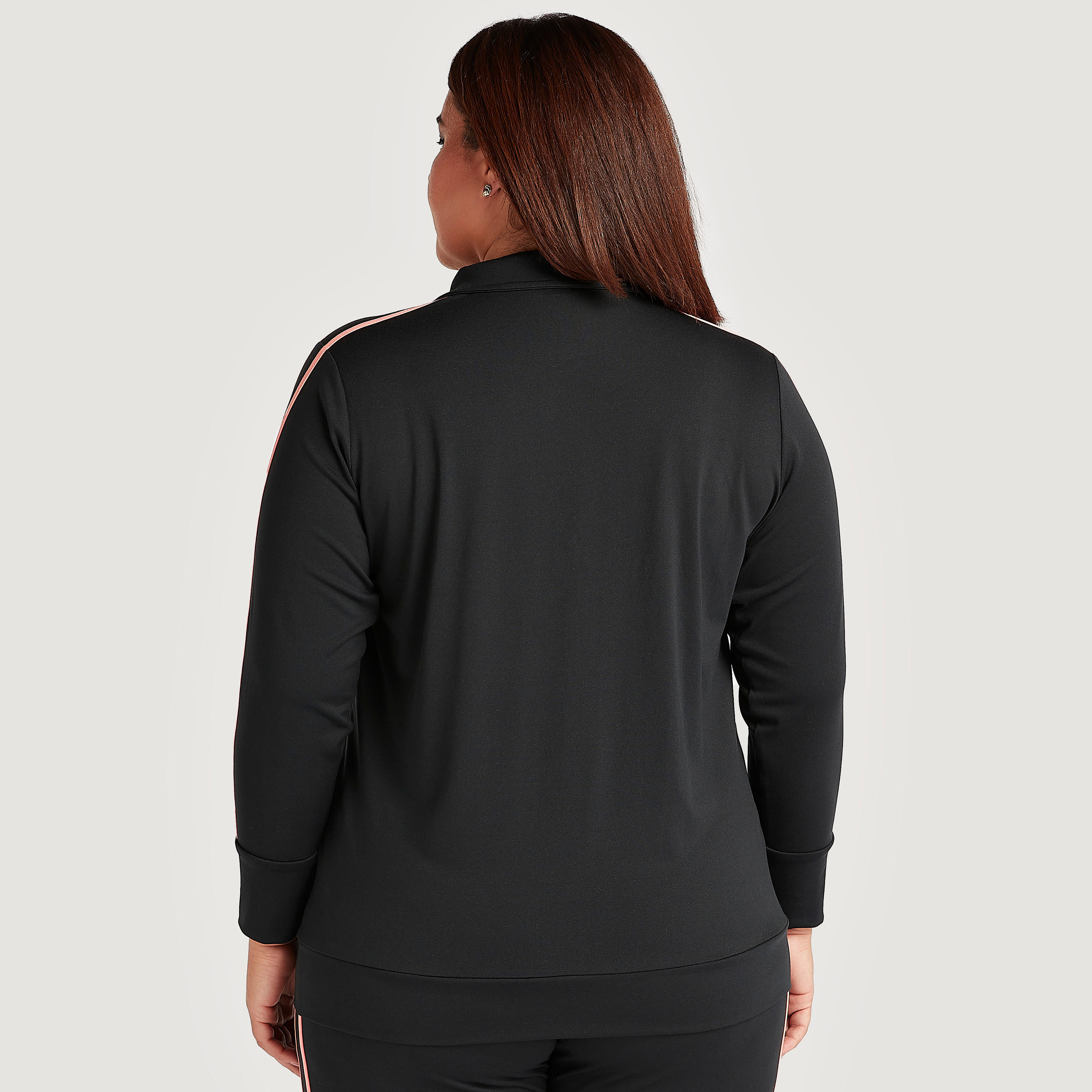 جاكيت خفيف سادة بسحّاب وأكمام طويلة وتفاصيل شريط-women-winterwear-coatsandjackets-jackets-image-4