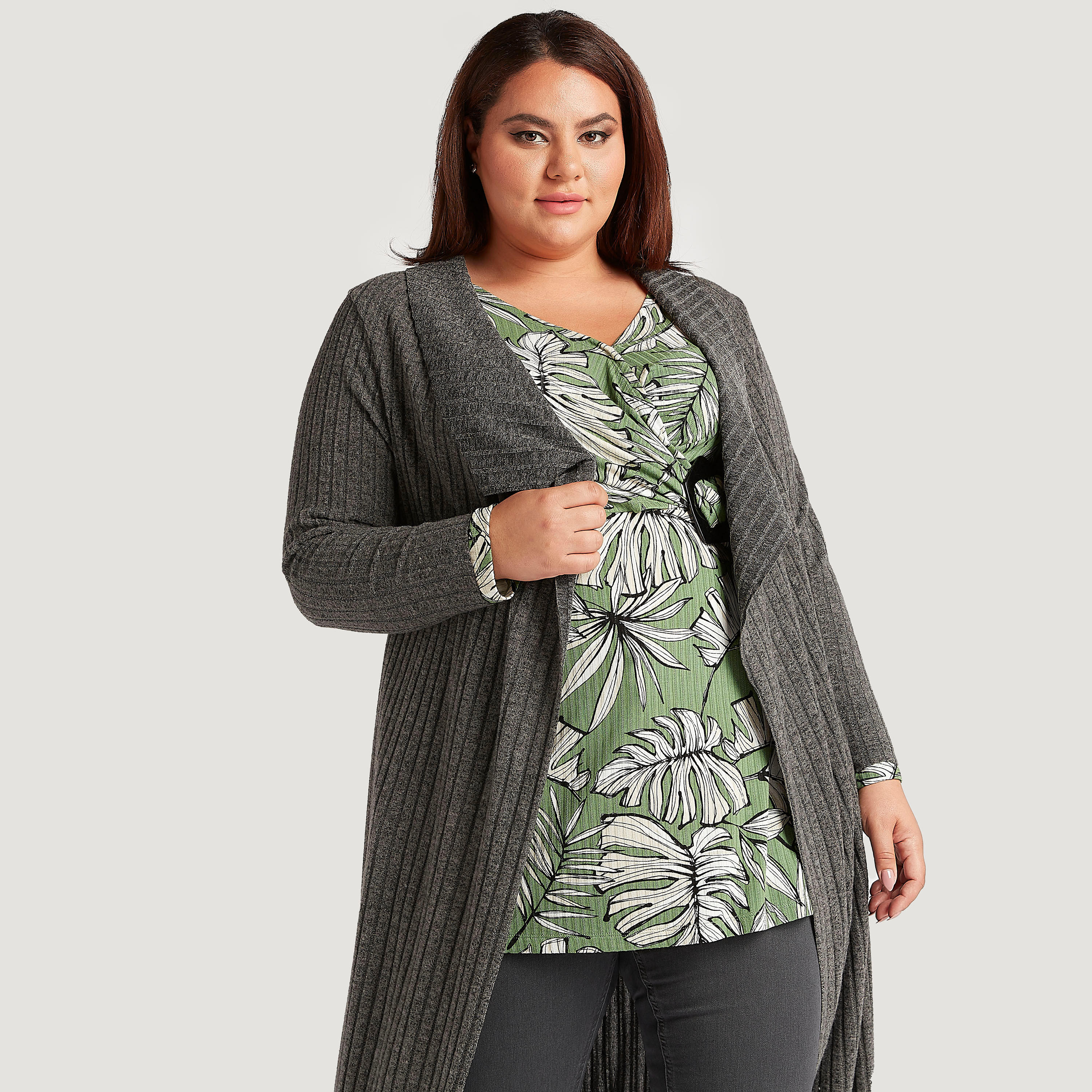 كيمونو بارز الملمس خفيف بجيوب وأكمام طويلة-women-clothing-shirtsandblouses-blouses-image-5
