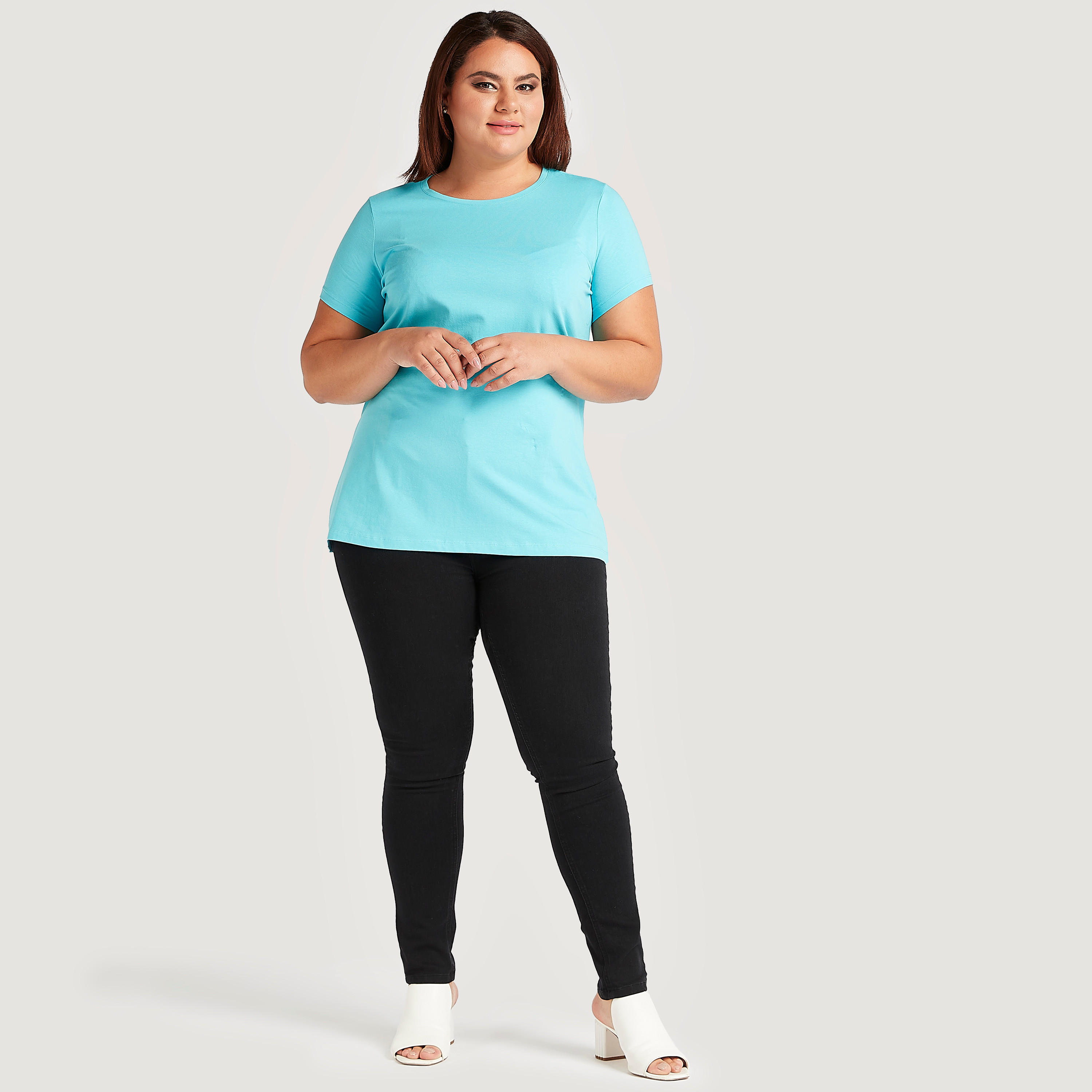 تيشيرت سادة بياقة ضيّقة وأكمام قصيرة-women-clothing-tshirts-image-4